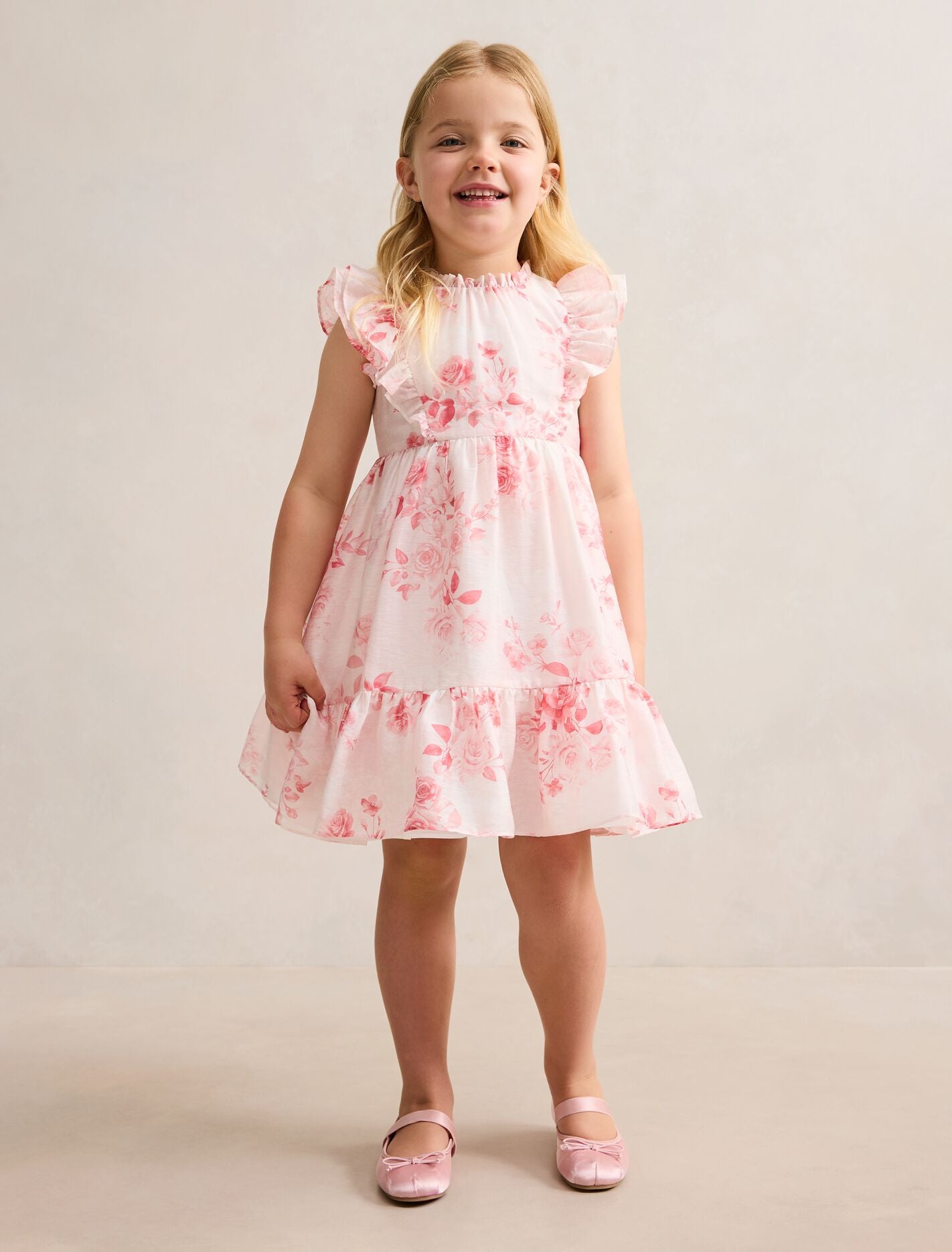 Evelyn Girls Flutter Sleeve Dress Forever New