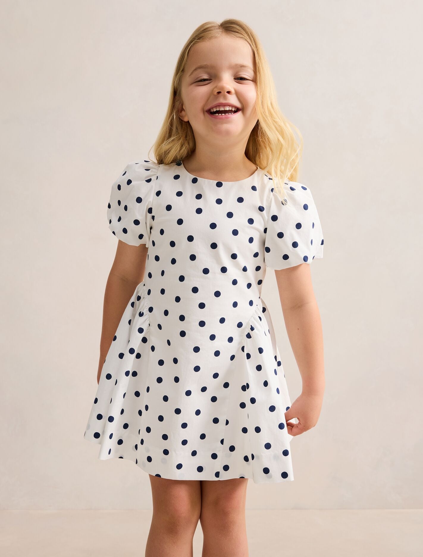 Juliette Girls Puff Sleeve Dress Lincoln Spot | Forever New