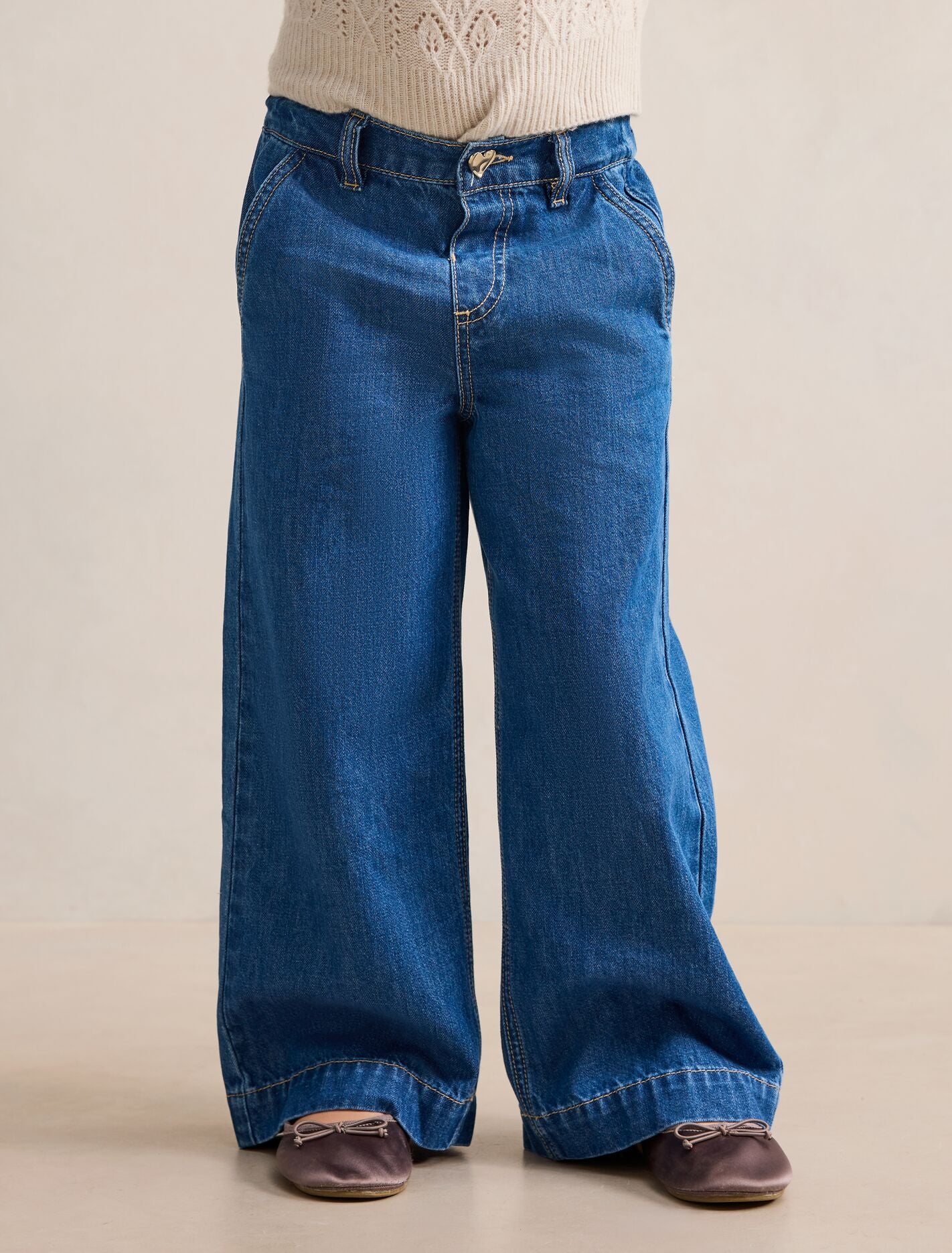 Gemma Girls Elasticated Jeans Classic Blue Wash Forever New