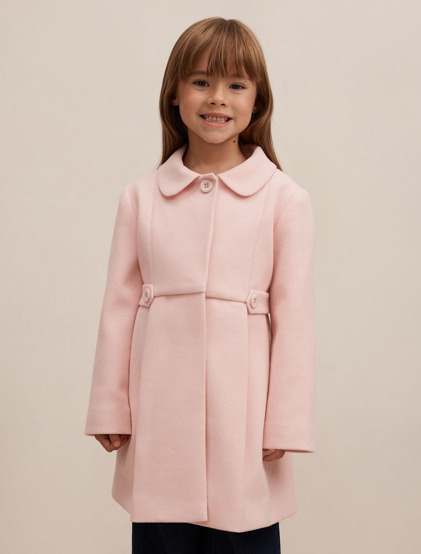 Matilda Girls Dolly Coat Soft Pink Forever New