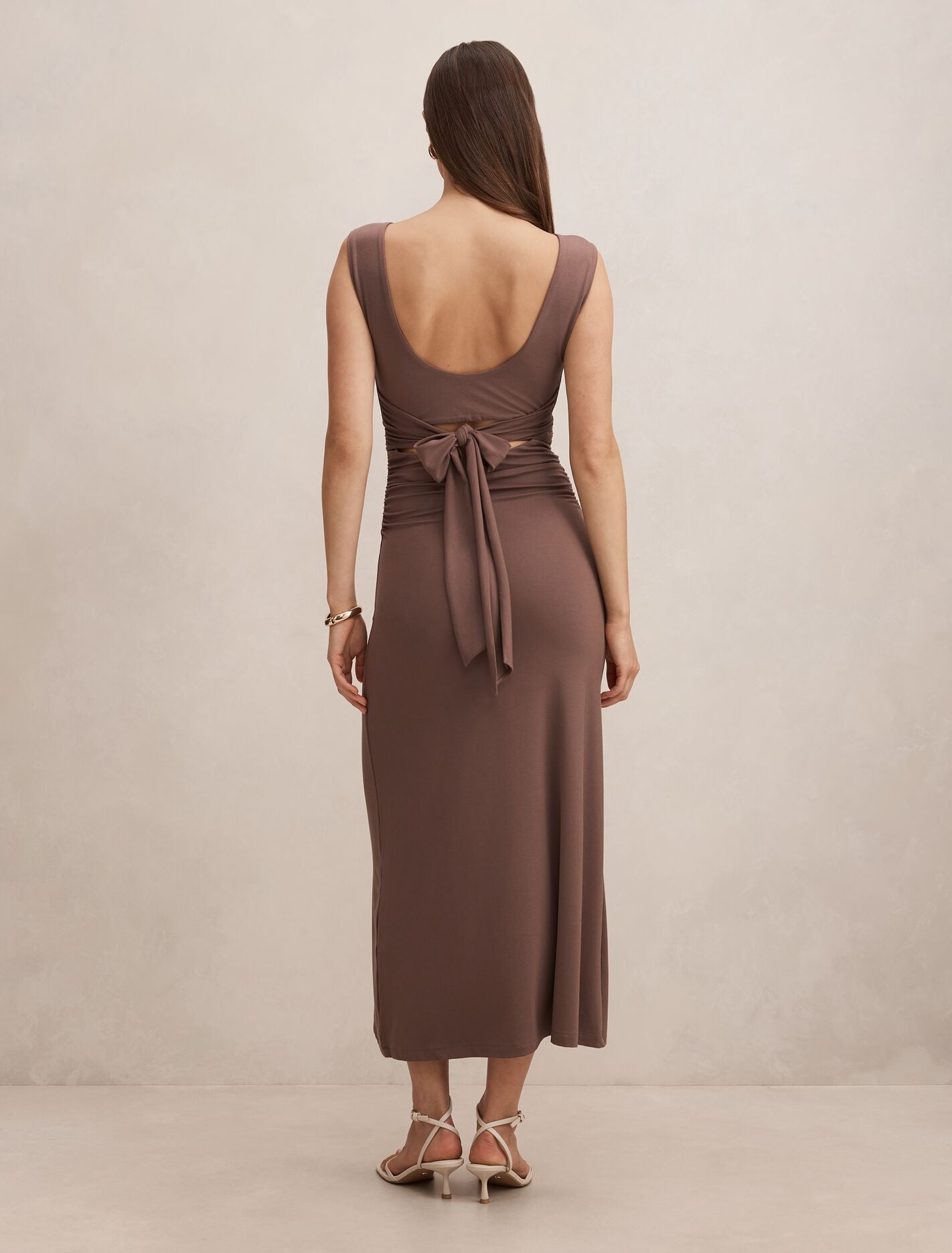 Jemima Ruched Jersey Midi Dress Forever New