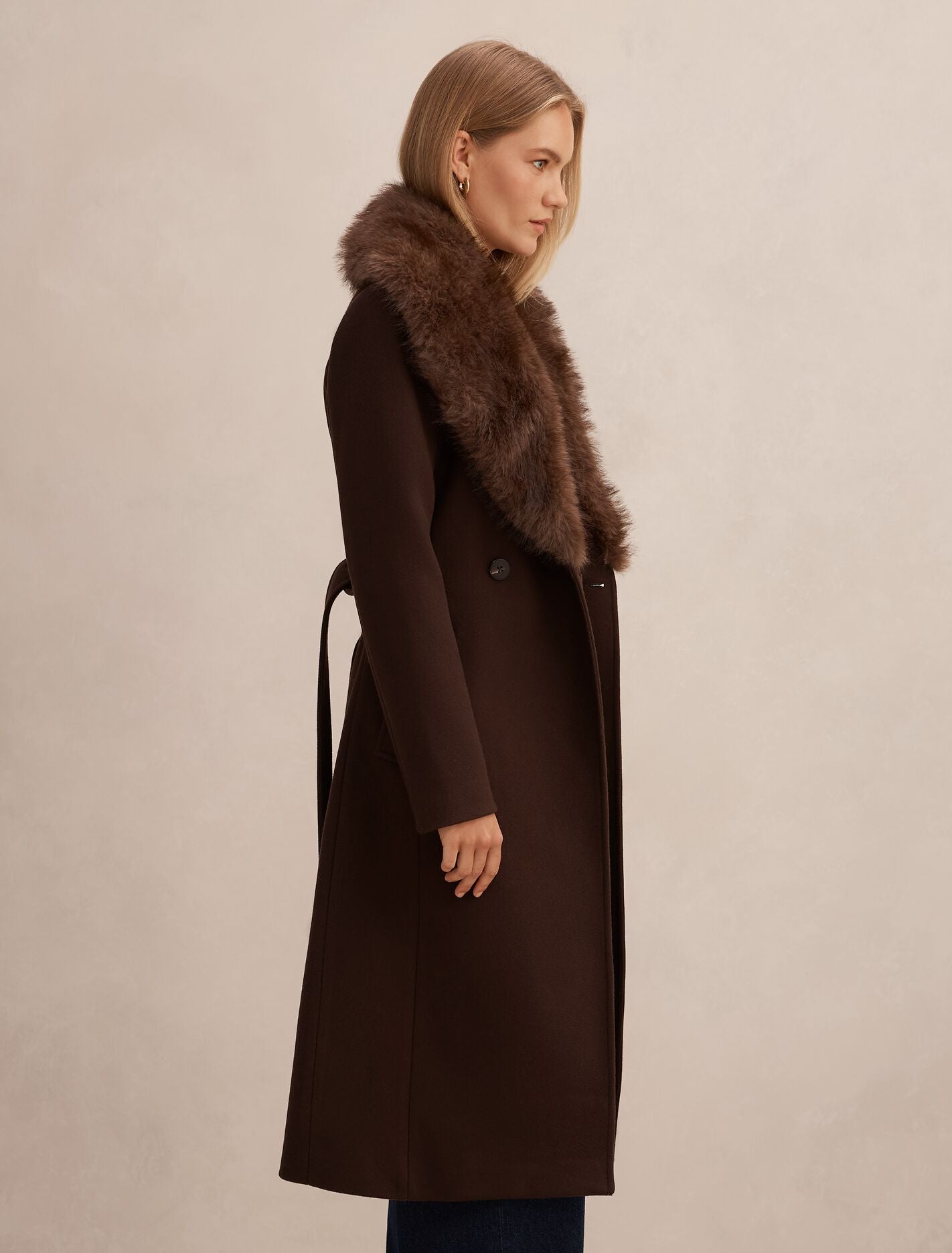 Shelby Faux Fur Collar Coat Forever New