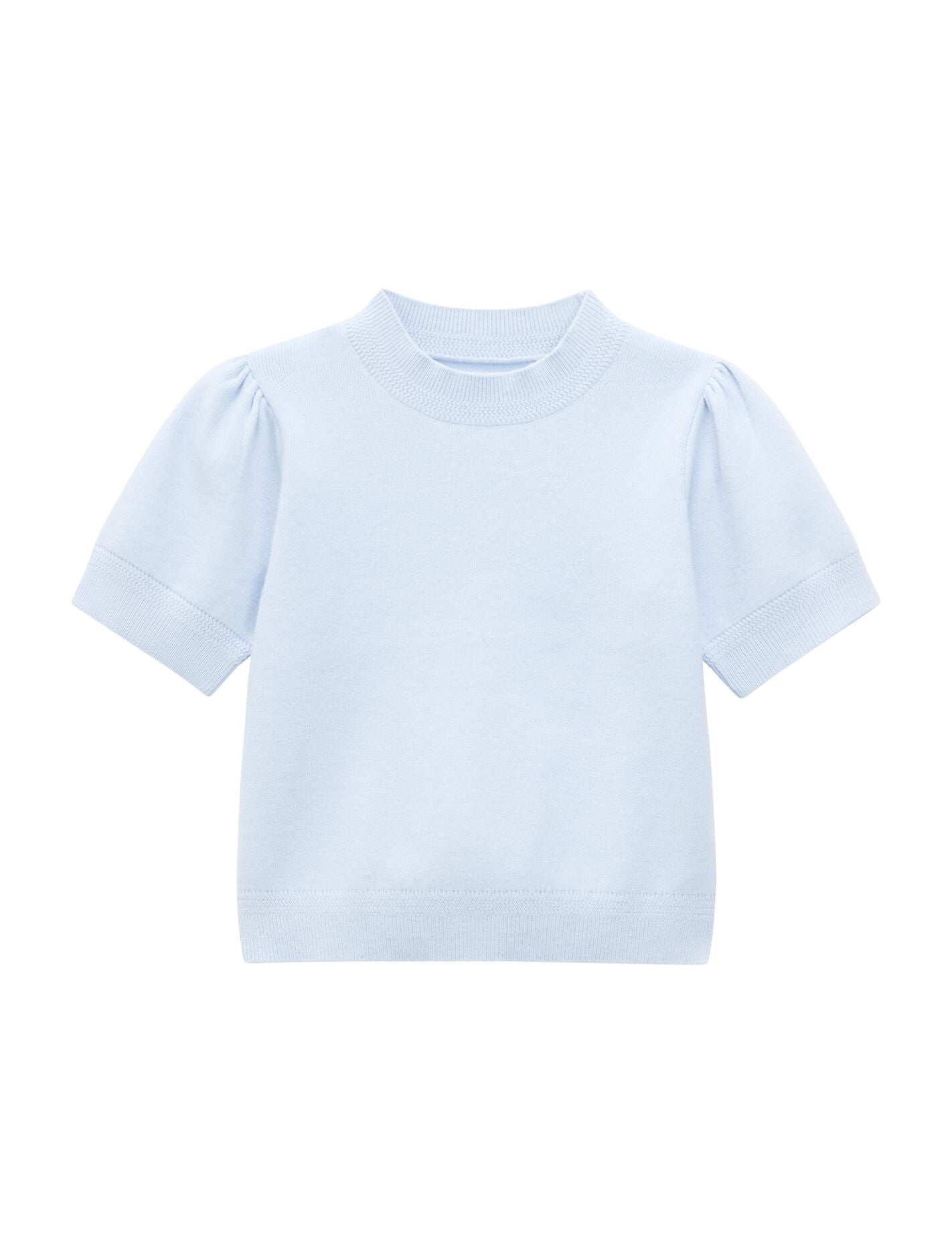 Ella Girls Puff Sleeve Knit T-shirt Forever New