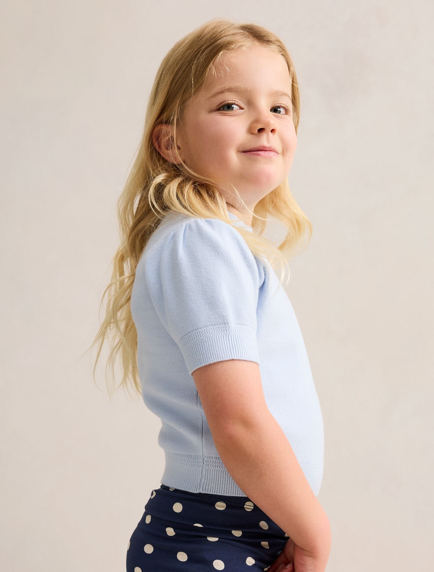 Ella Girls Puff Sleeve Knit T-shirt Forever New