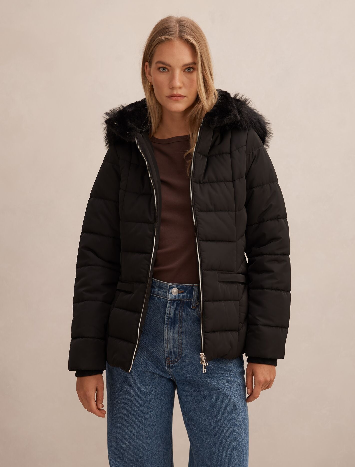 Macey Short Puffer Jacket Forever New