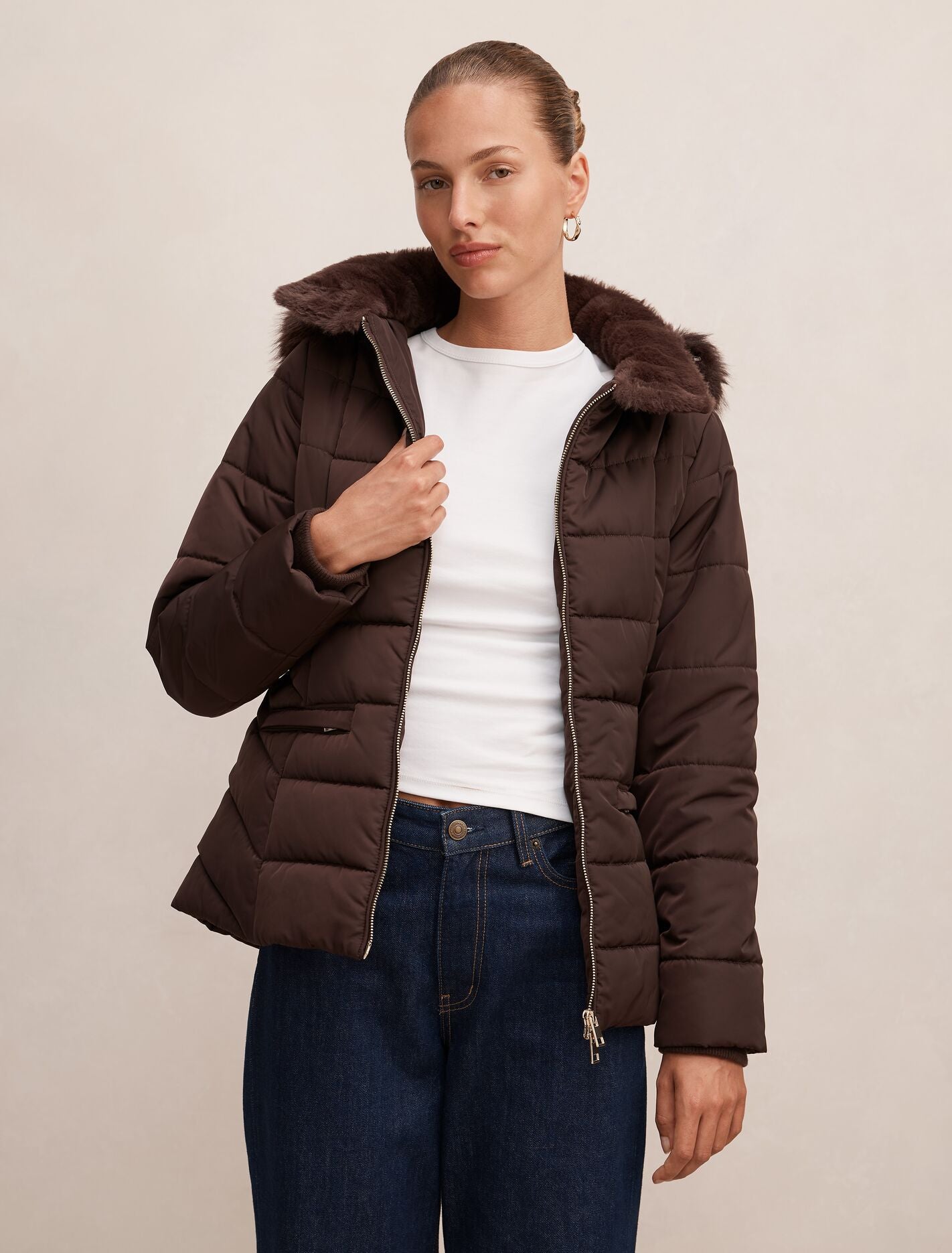 Macey Short Puffer Jacket Forever New