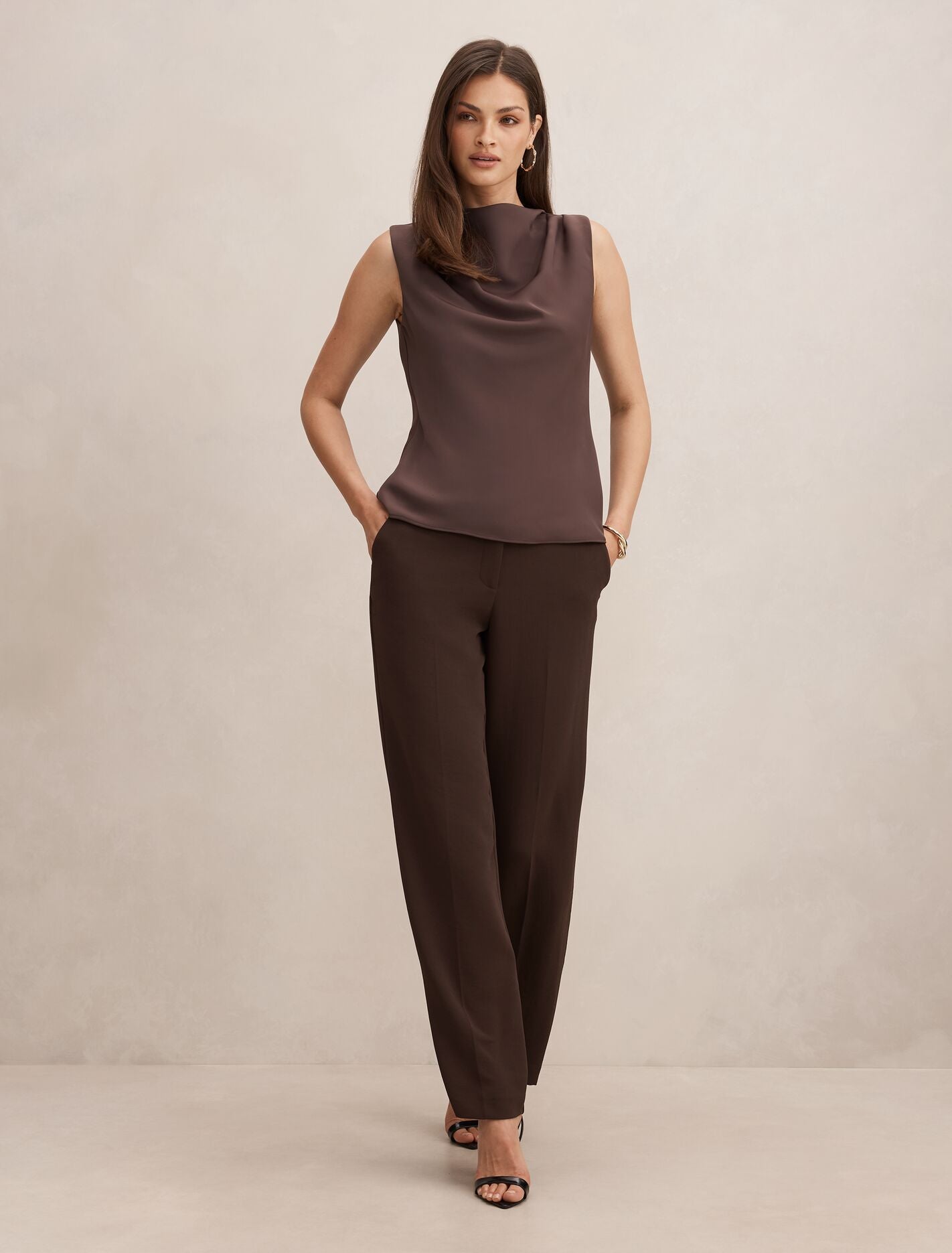 Scout Sleeveless Drape Top Forever New