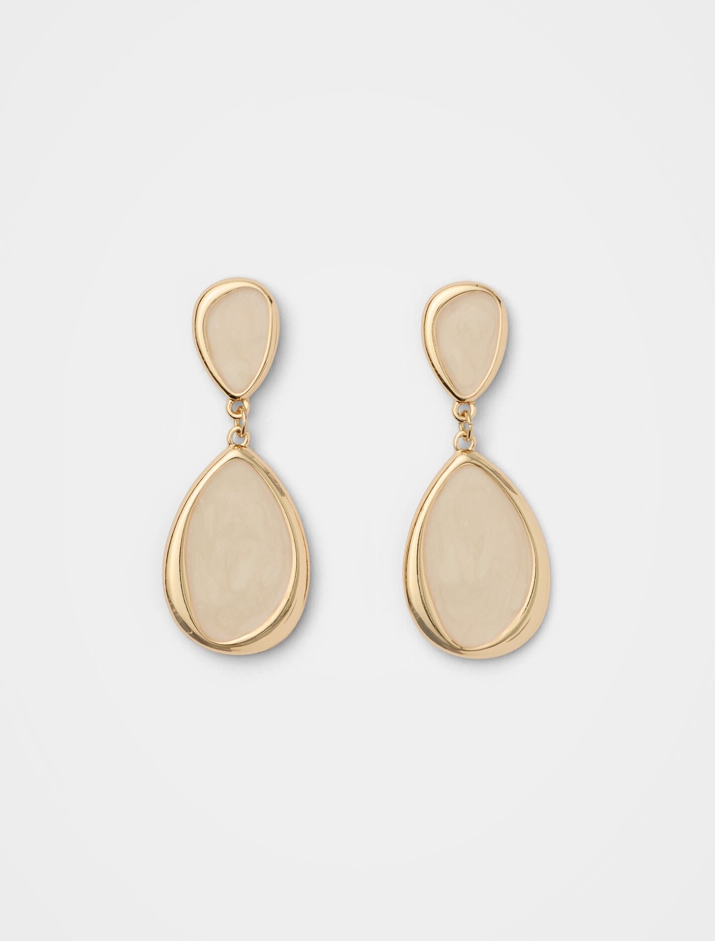 Dottie Stone Drop Earrings 0 Gold White Forever New