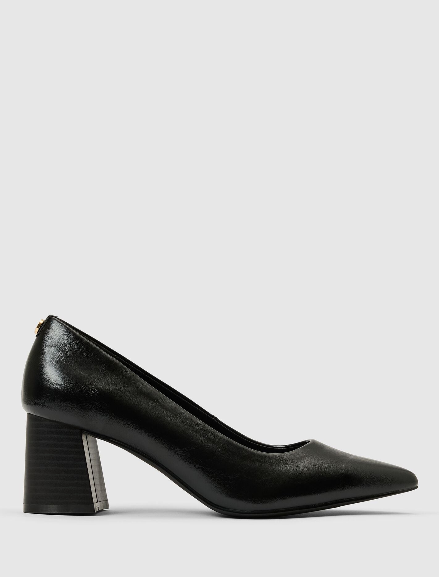 Ellie 2 Block Heel Court Shoe Black | Forever New