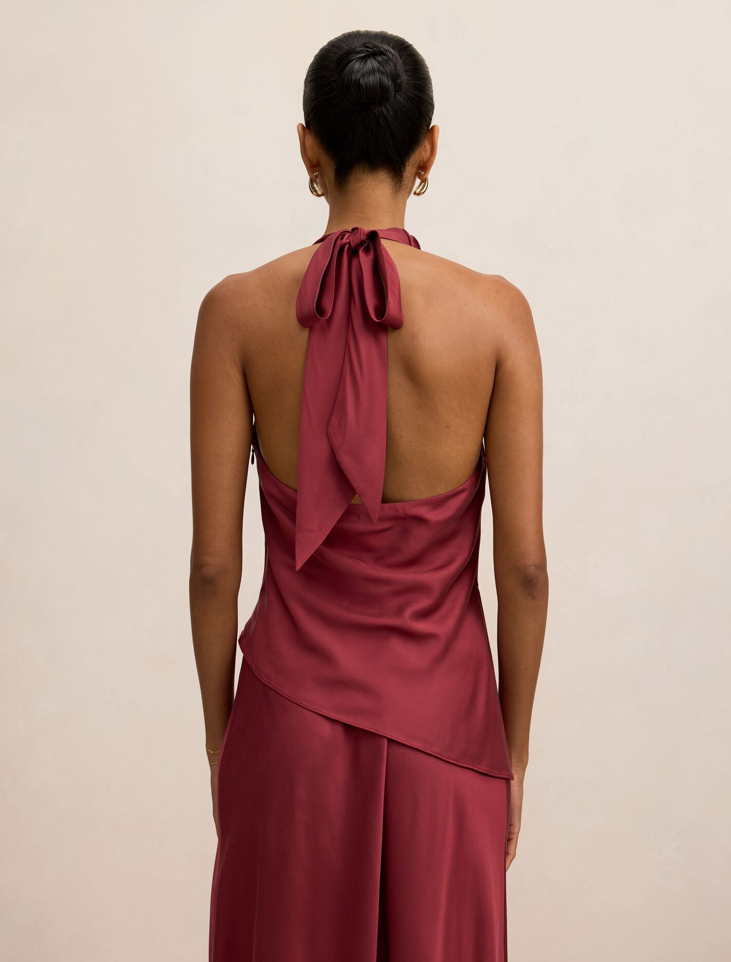 Skyler Petite Halter Satin Top Forever New