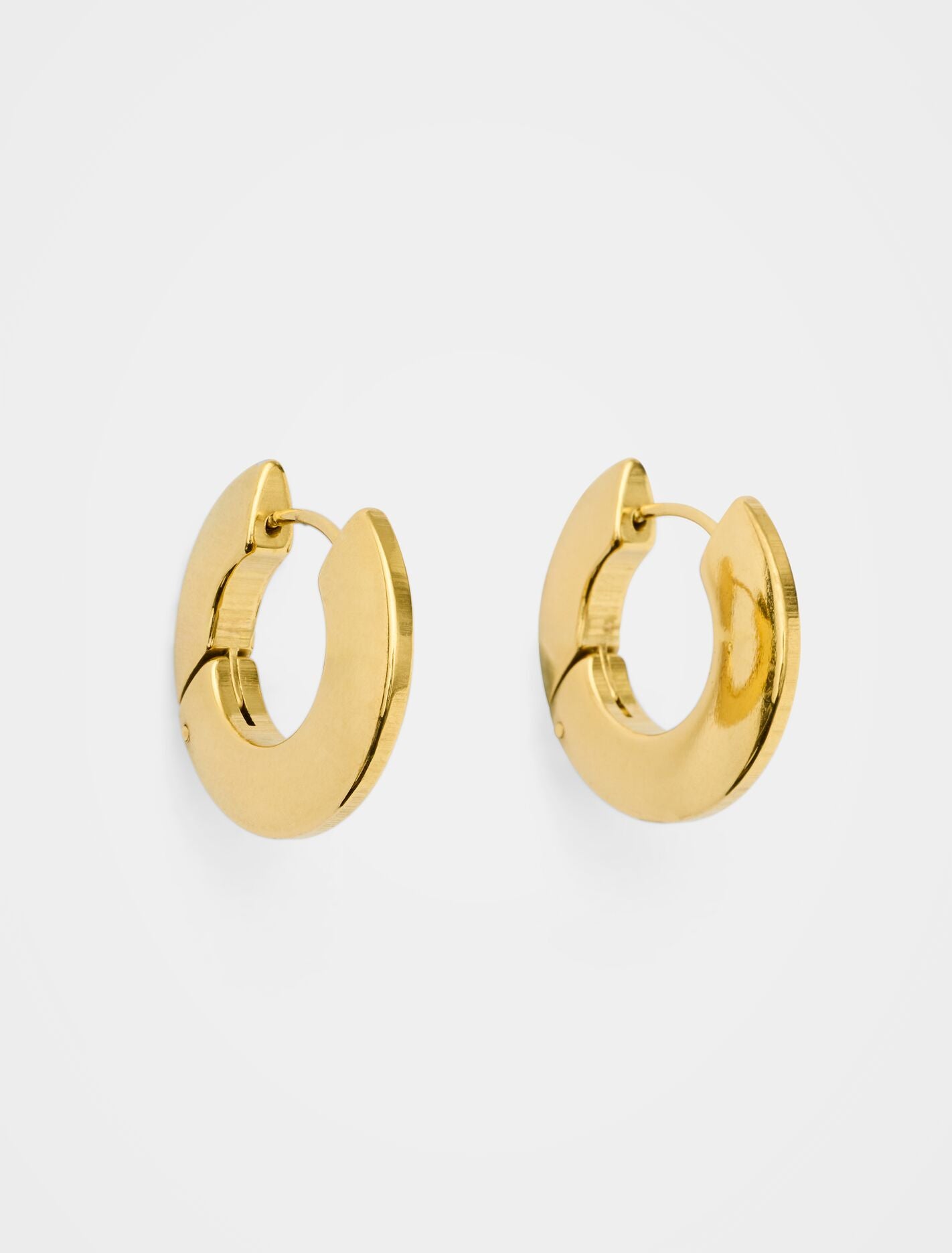 アクセサリー FORSOMEONE HOOP EARRING GOLD Waterproof Gold Plated Stainless Steel Full Bubble Hoop Earrings
