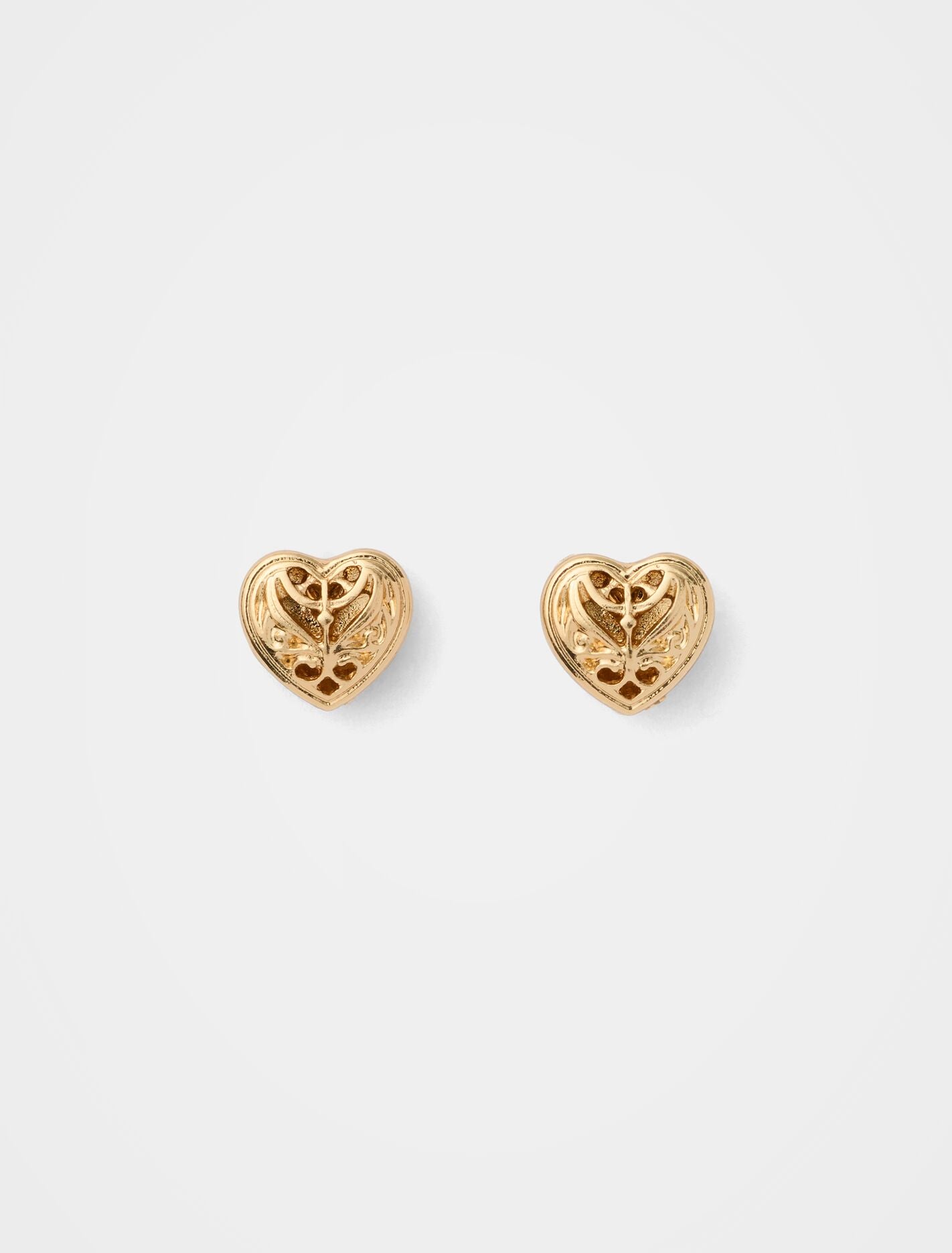 Francine Filigree Heart Stud Earrings 0 Gold Forever New