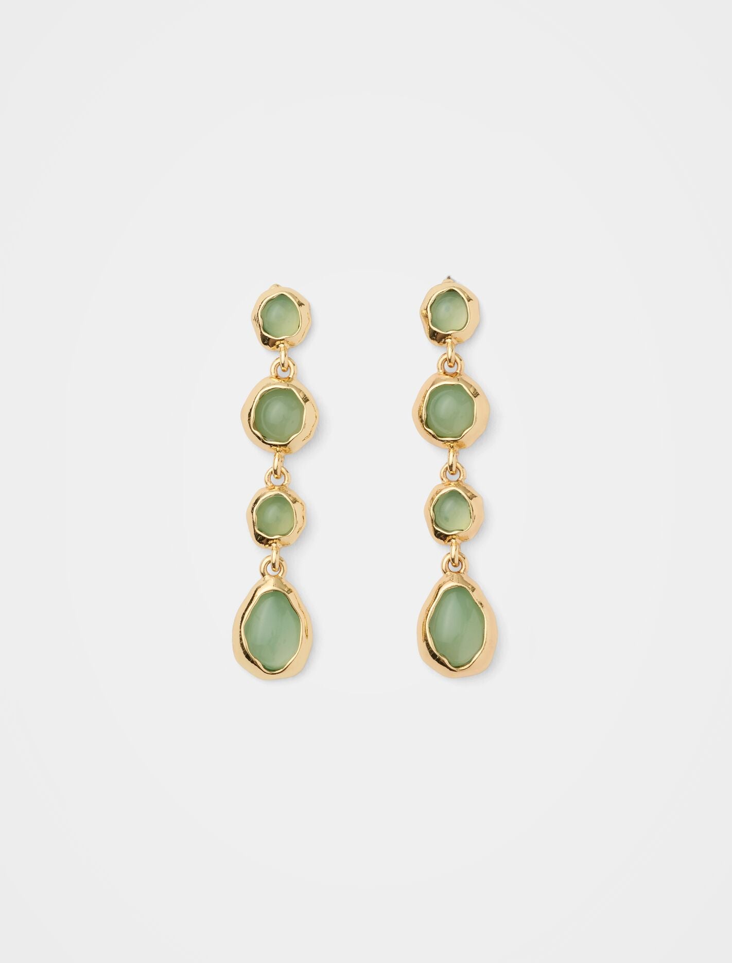 Simone Stone Drop Earrings 0 Gold Green Forever New