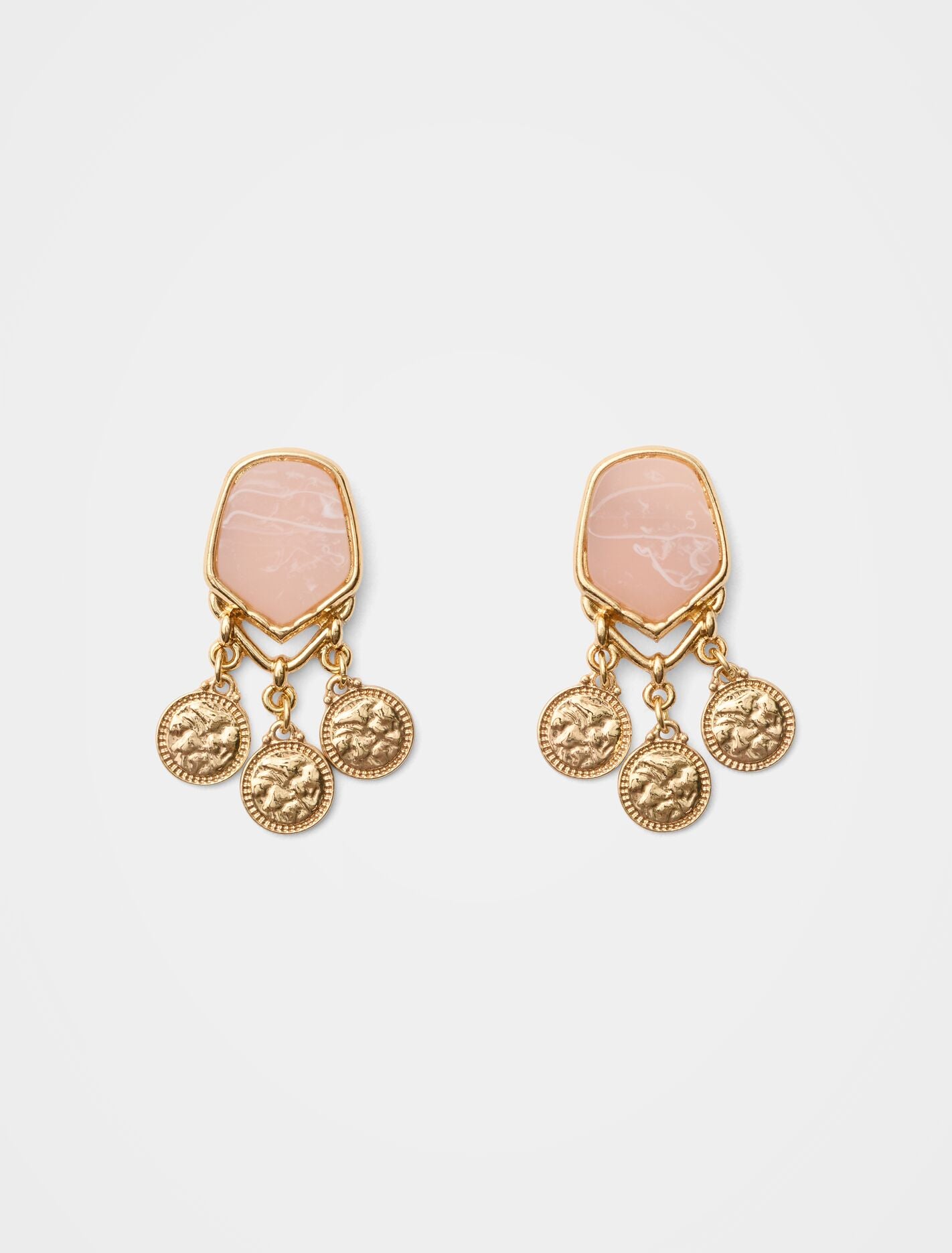 Saylor Stone Charm Earrings 0 Gold Rose Forever New