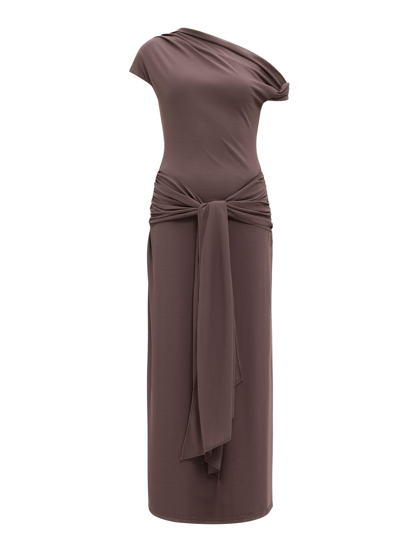 Piper Draped Tie Mesh Midi Dress Forever New