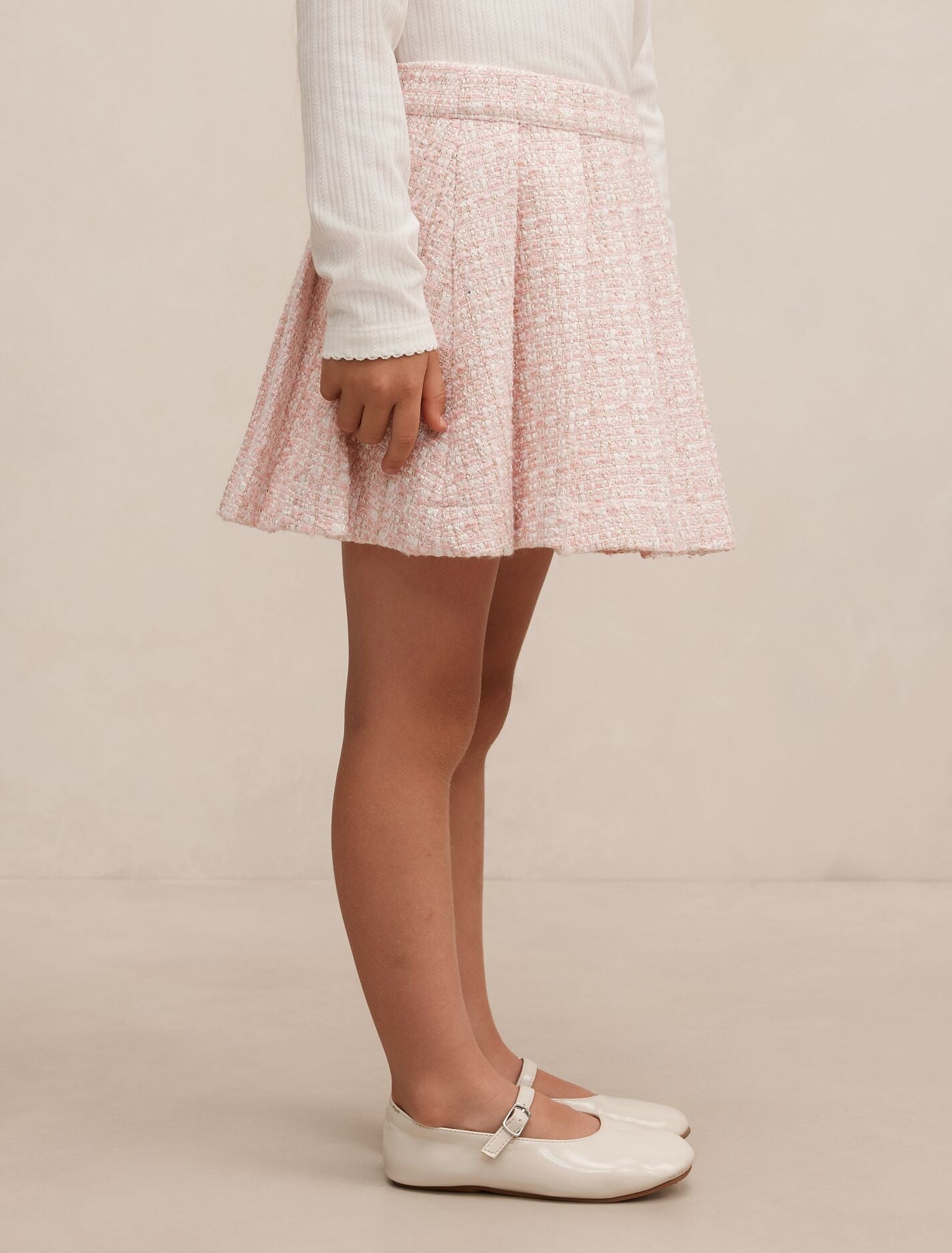 Audrey Girls Pleated Tweed Skirt Forever New