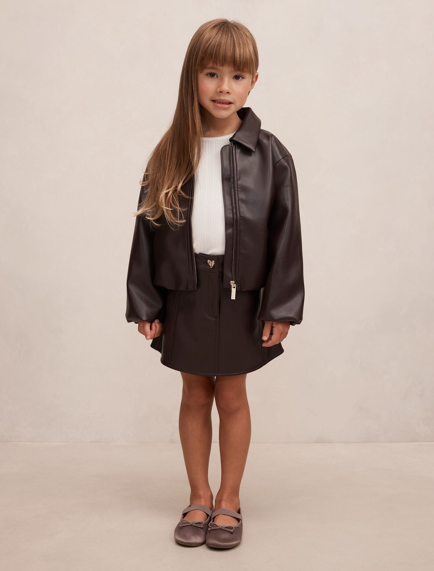 Laura Girls Faux-Leather Skirt Forever New