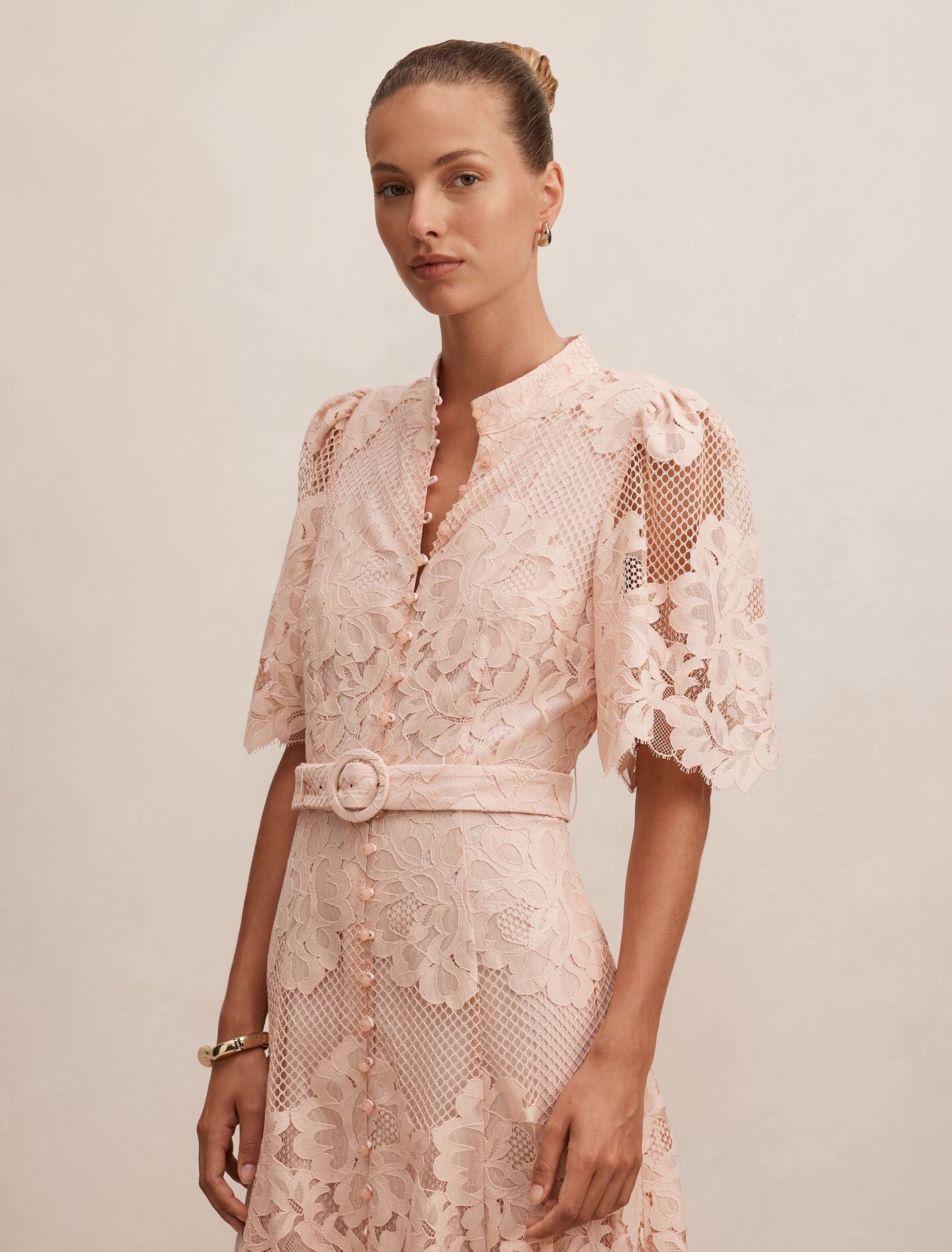 Liberty Flutter Sleeve Lace Midi Dress Forever New