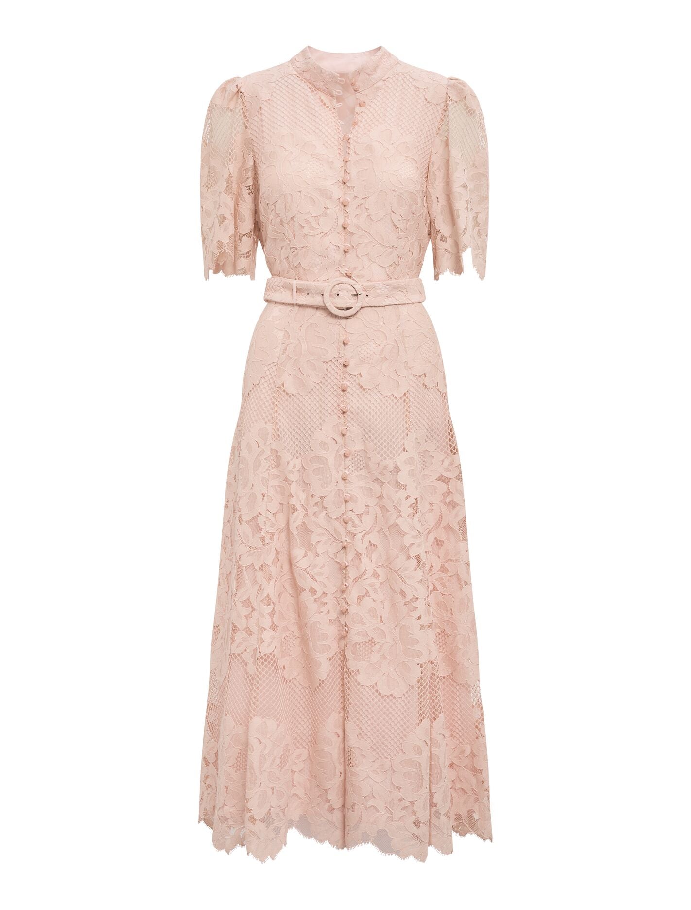 Liberty Flutter Sleeve Lace Midi Dress Forever New