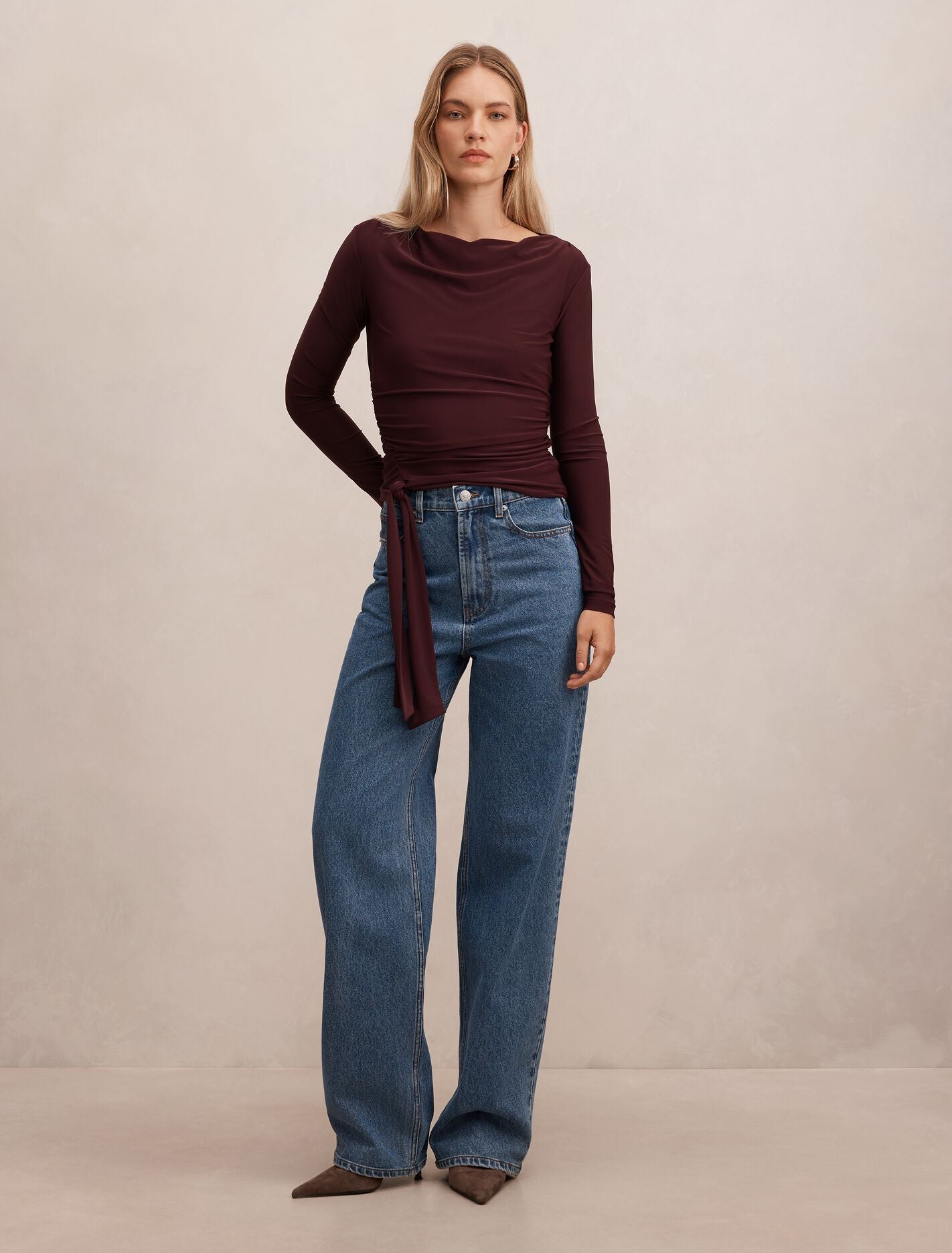 Lexi Tie Long Sleeve Top Forever New