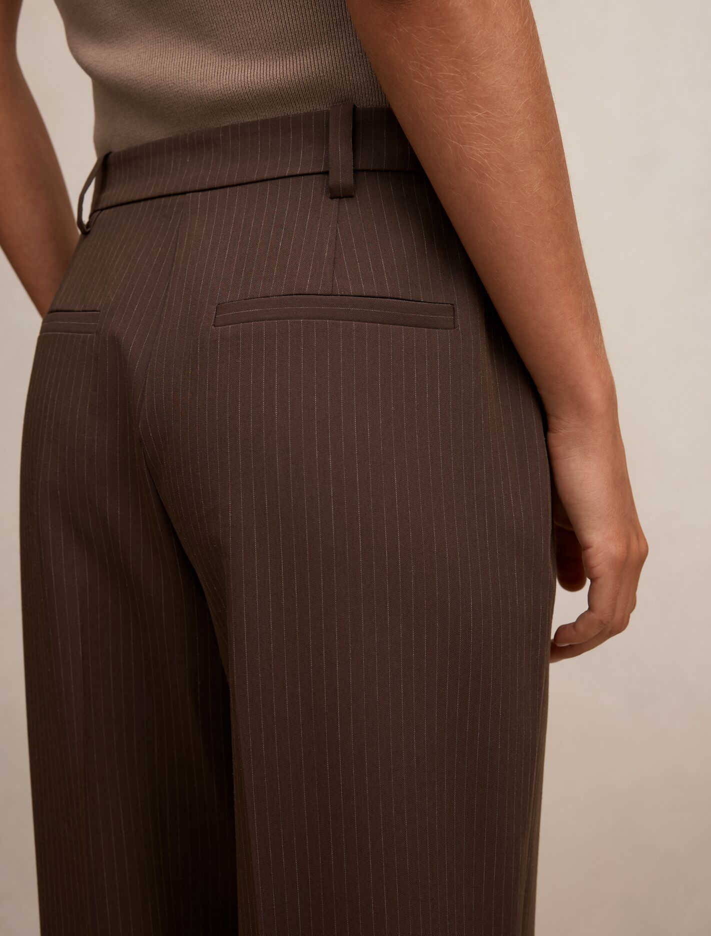 Bree Pinstripe Mid Rise Pants Forever New