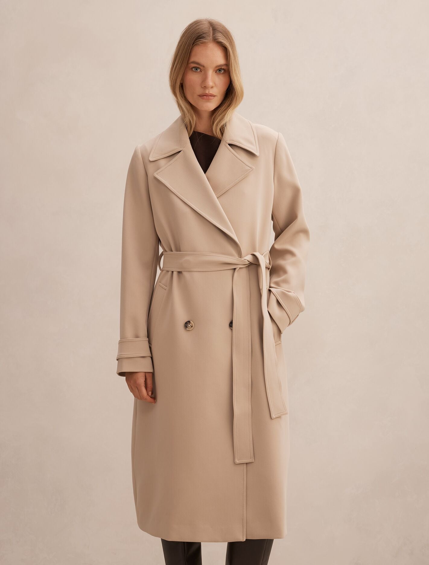 Lilah Trench Coat Neutral | Forever New