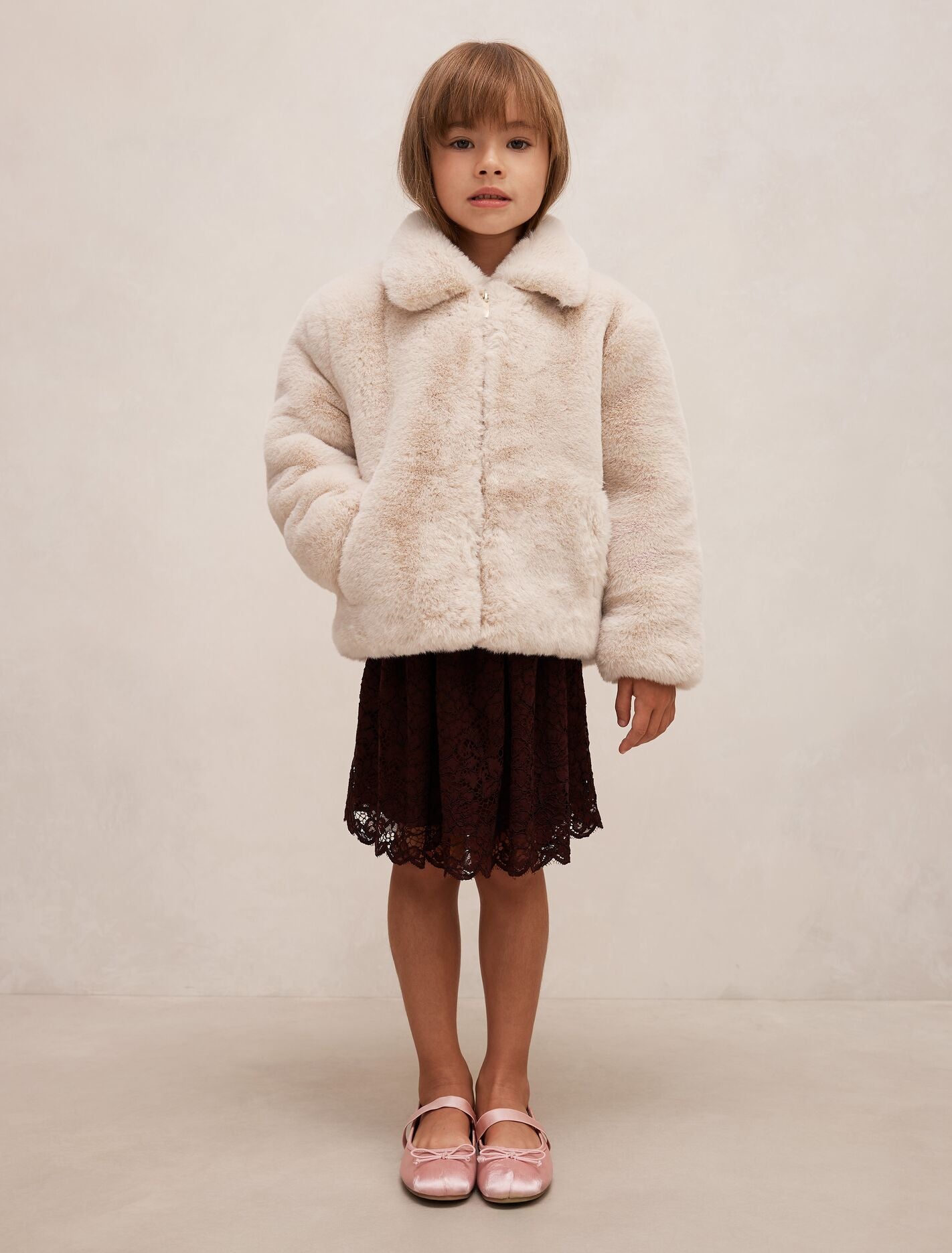 Lola Girls Faux Fur Jacket Forever New
