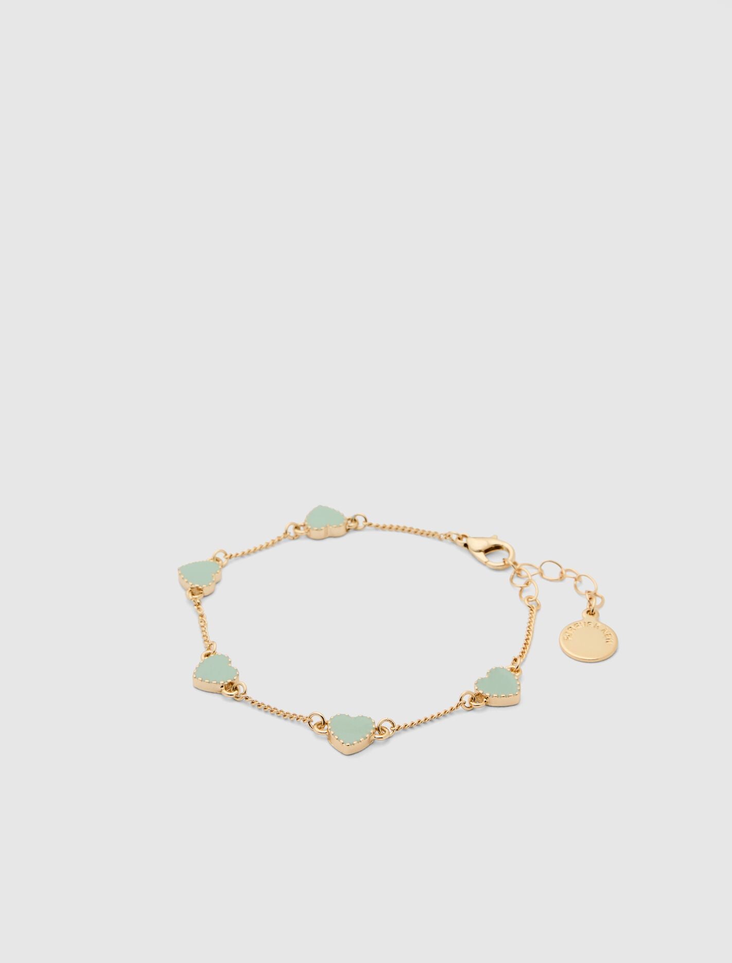 Harlie Heart Bracelet 0 Duck Egg Gold Forever New