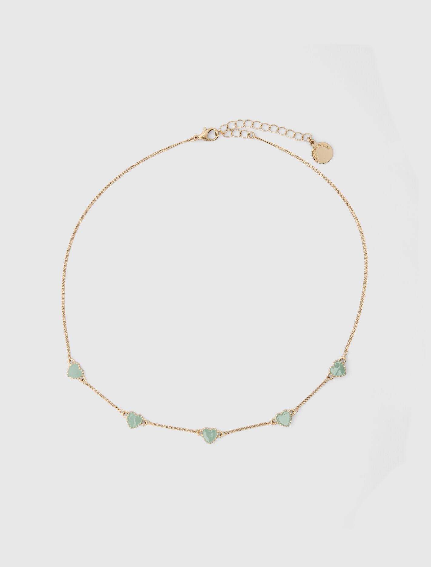 Harlie Heart Necklace 0 Duck Egg Gold Forever New