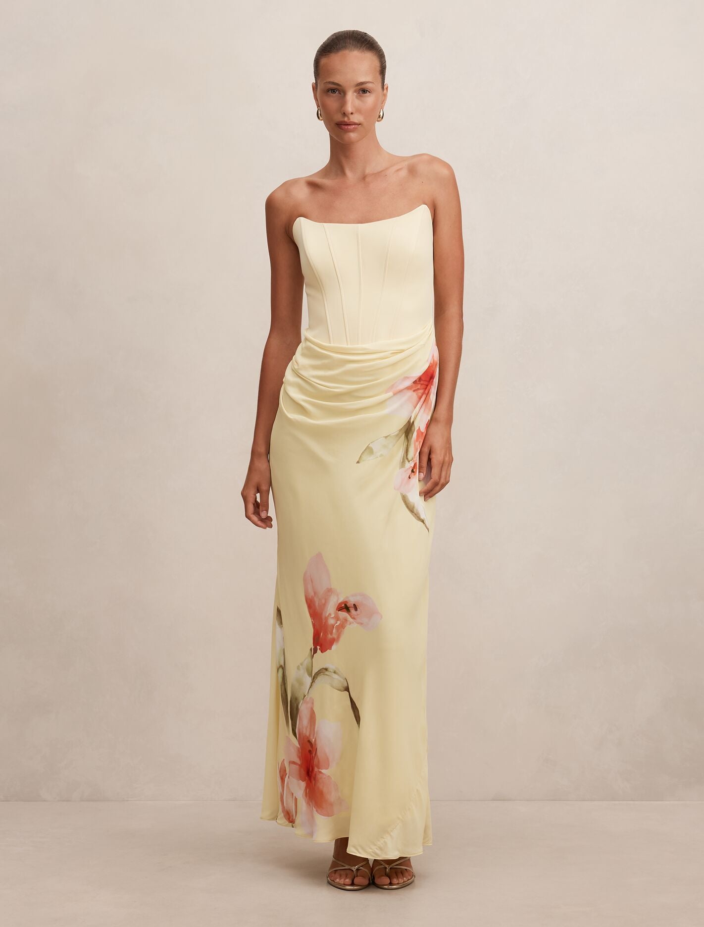 Isra Printed Strapless Maxi Dress Linley Floral | Forever New