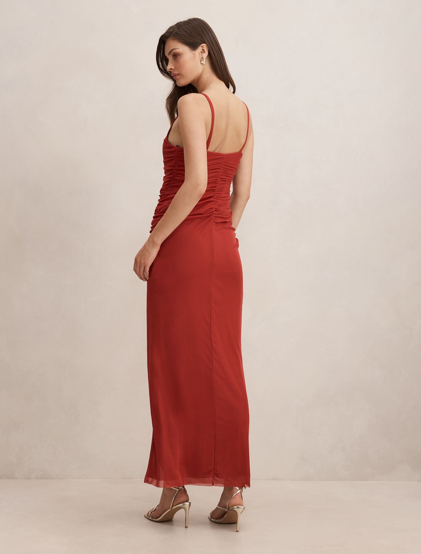 Evie Ruched Mesh Bodycon Dress Forever New