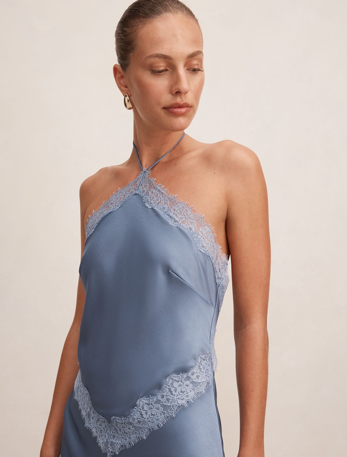 Kelli Lace Strappy Satin Maxi Dress Forever New