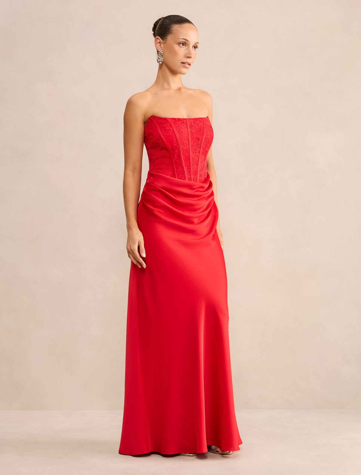 Ivy Petite Lace Corset Maxi Dress Forever New