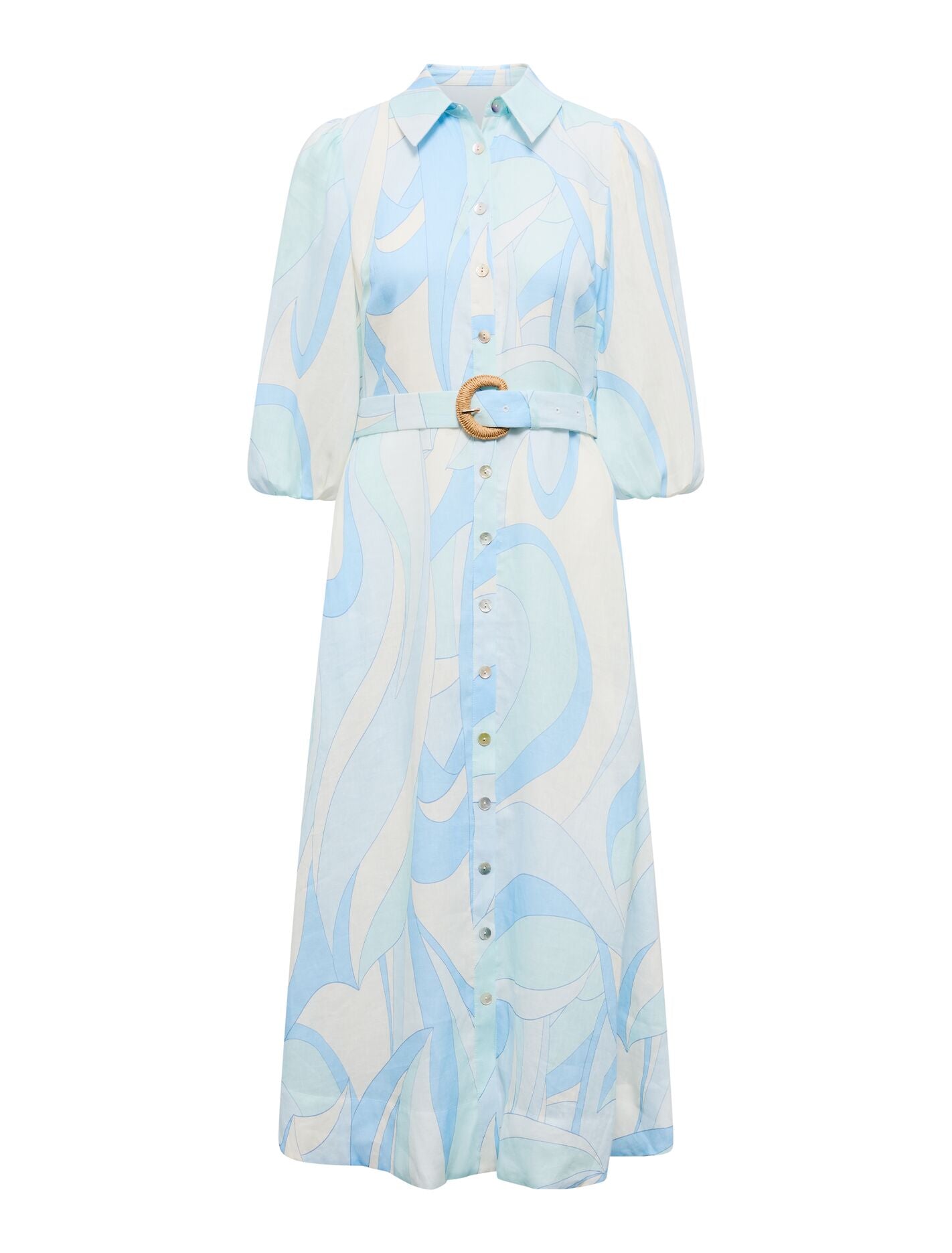 Fia Printed Shirt Midi Dress Forever New