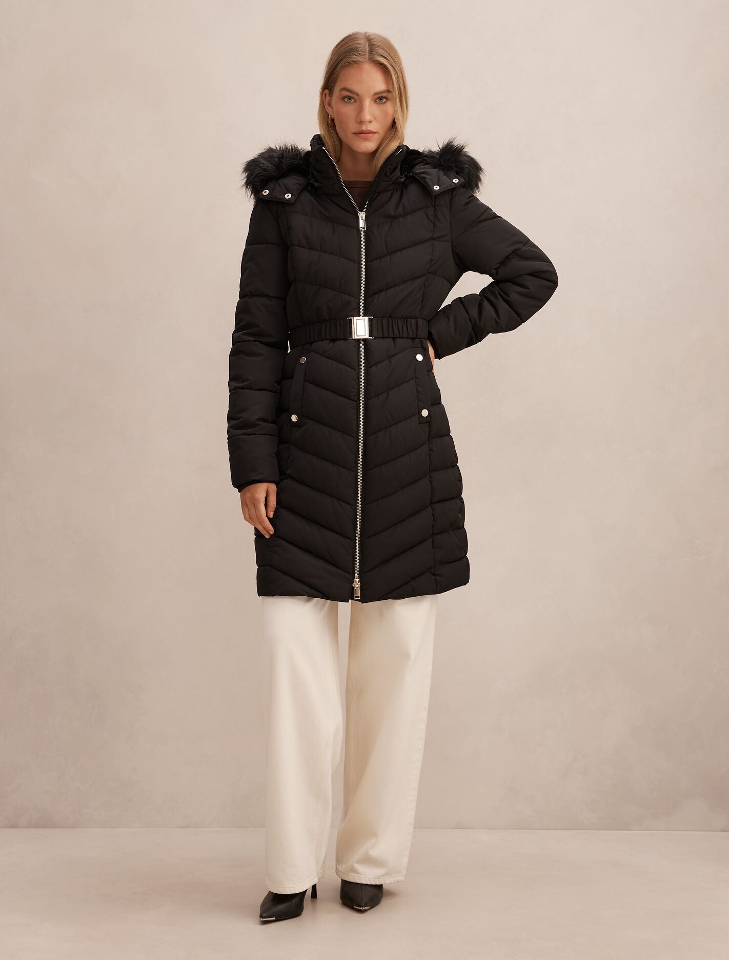 Layla Long Puffer Jacket Forever New