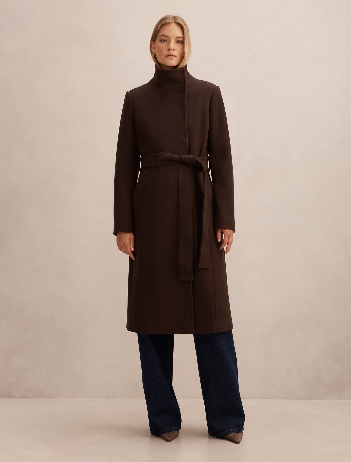 Phoebe Funnel Neck Coat Forever New