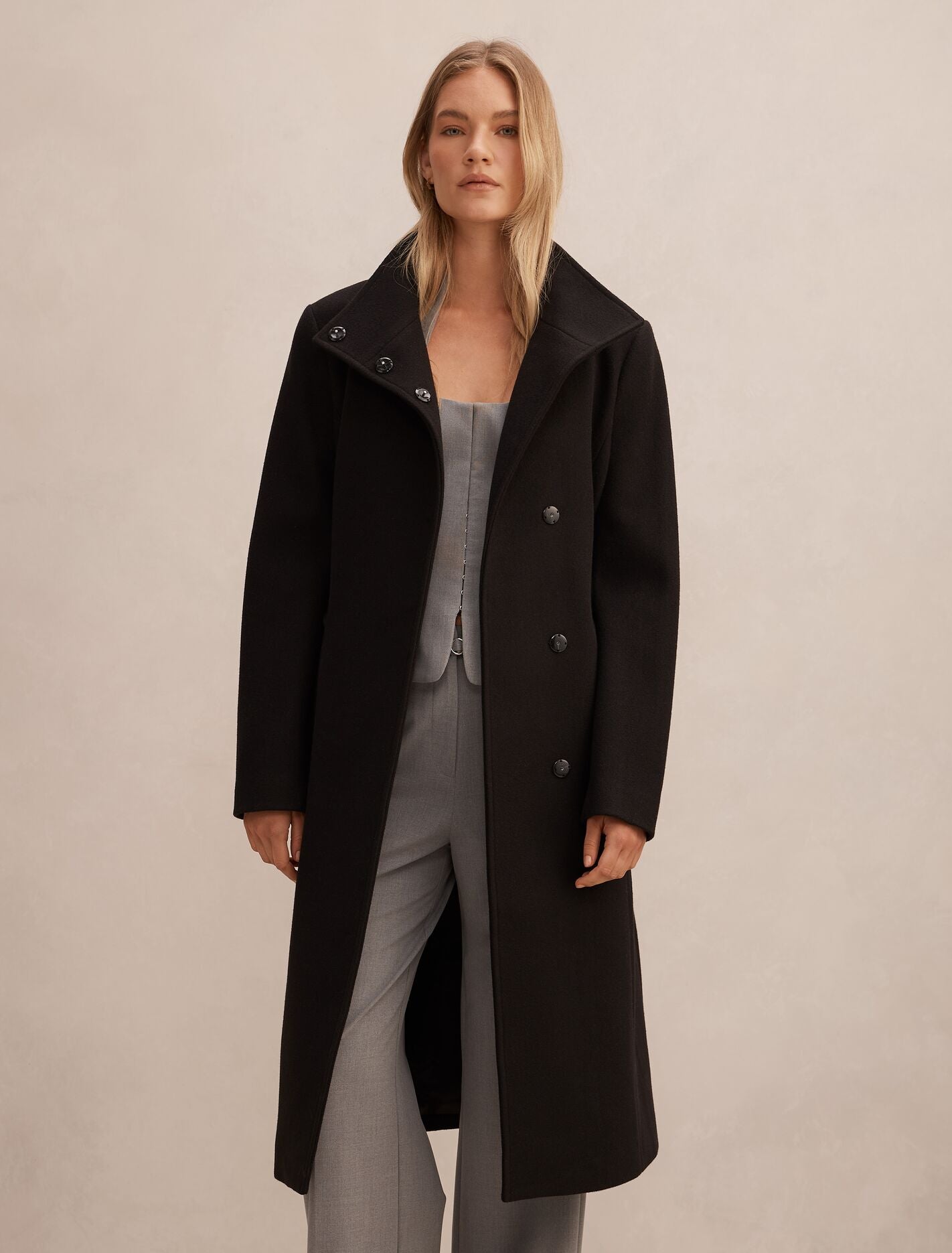 Phoebe Funnel Neck Coat Forever New