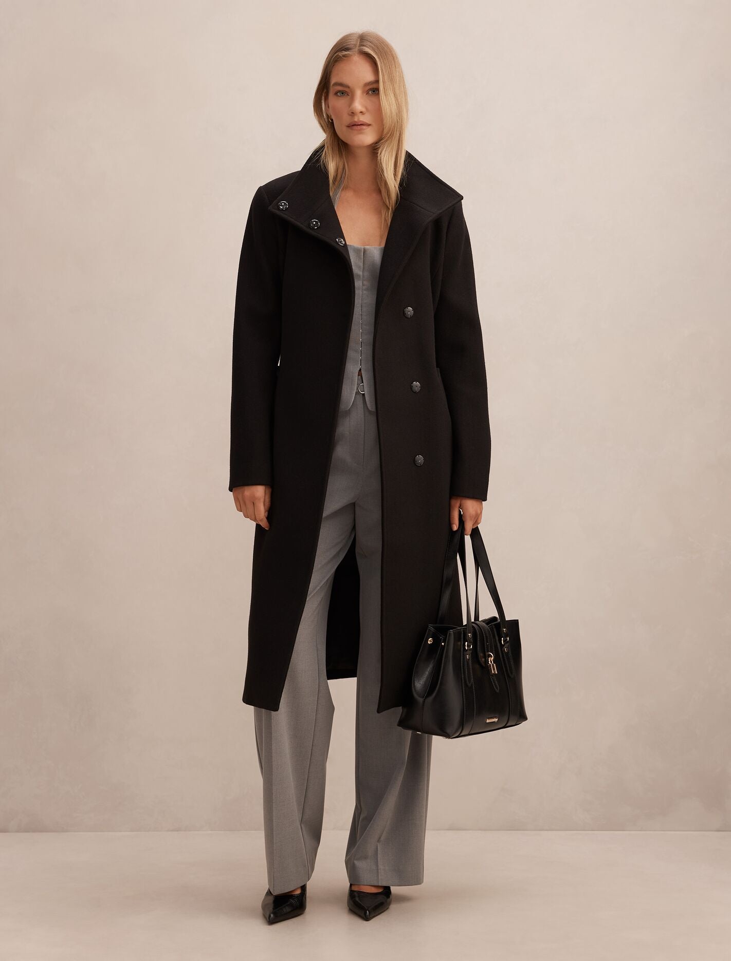 Phoebe Funnel Neck Coat Forever New