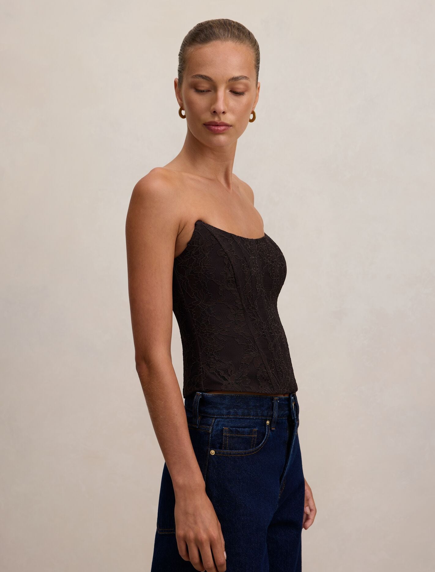 Lara Lace Corset Top Forever New