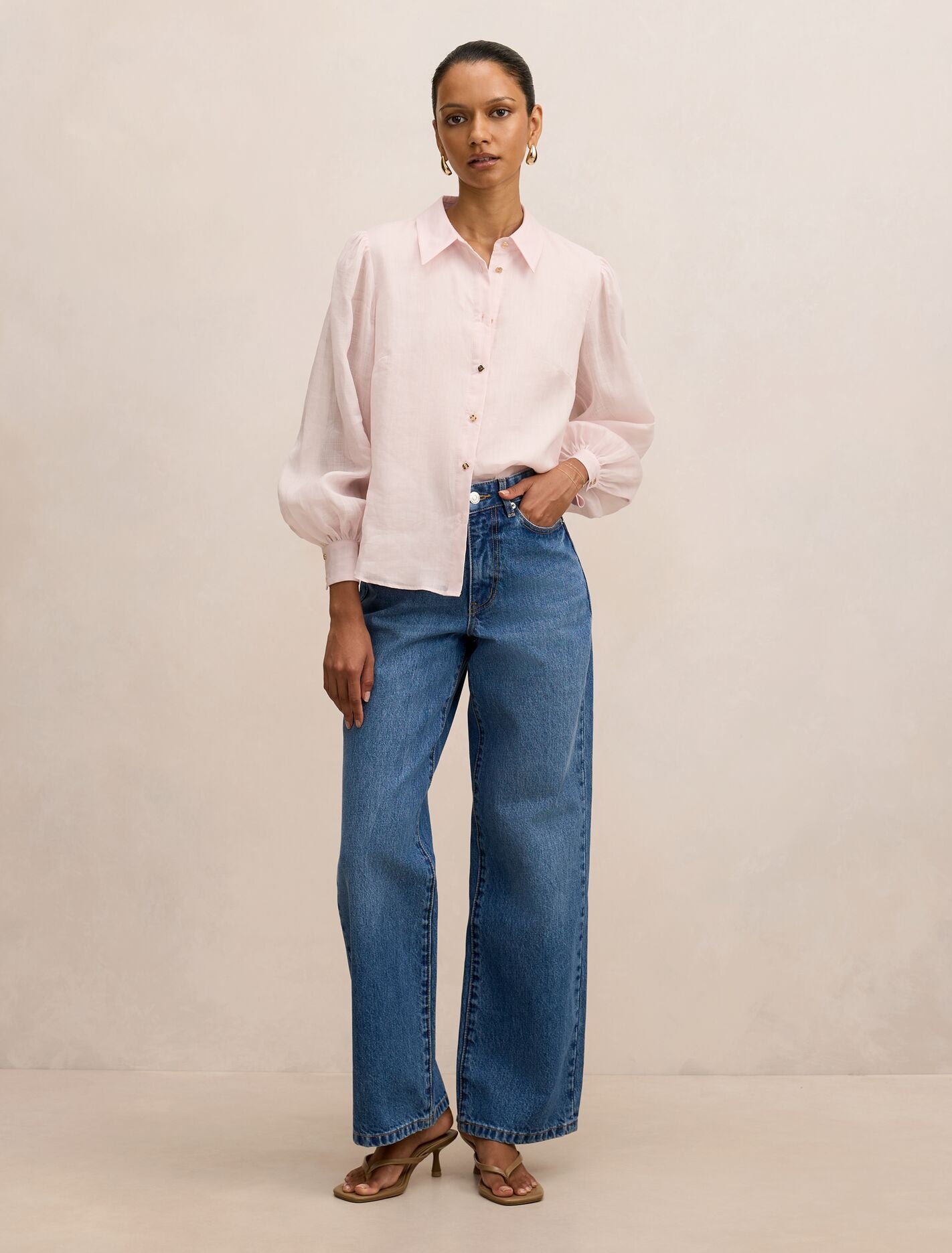 Davina Petite Long Sleeve Petite Blouse Forever New