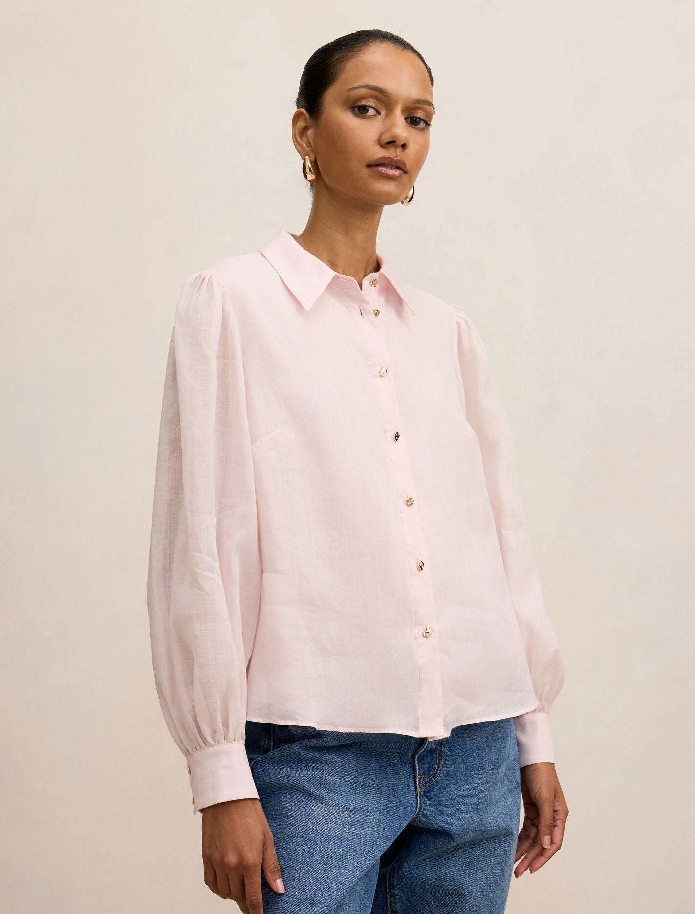 Davina Petite Long Sleeve Petite Blouse Forever New