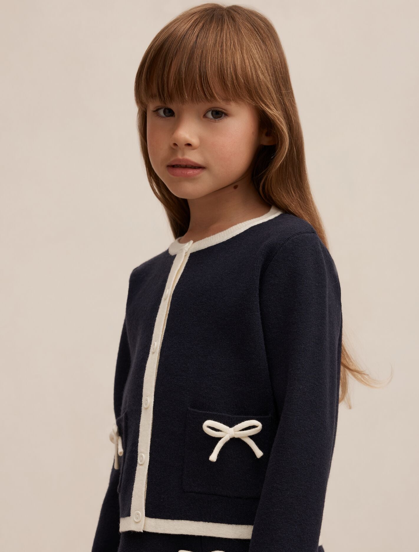 Coco Bow Girls Knit Cardigan Forever New