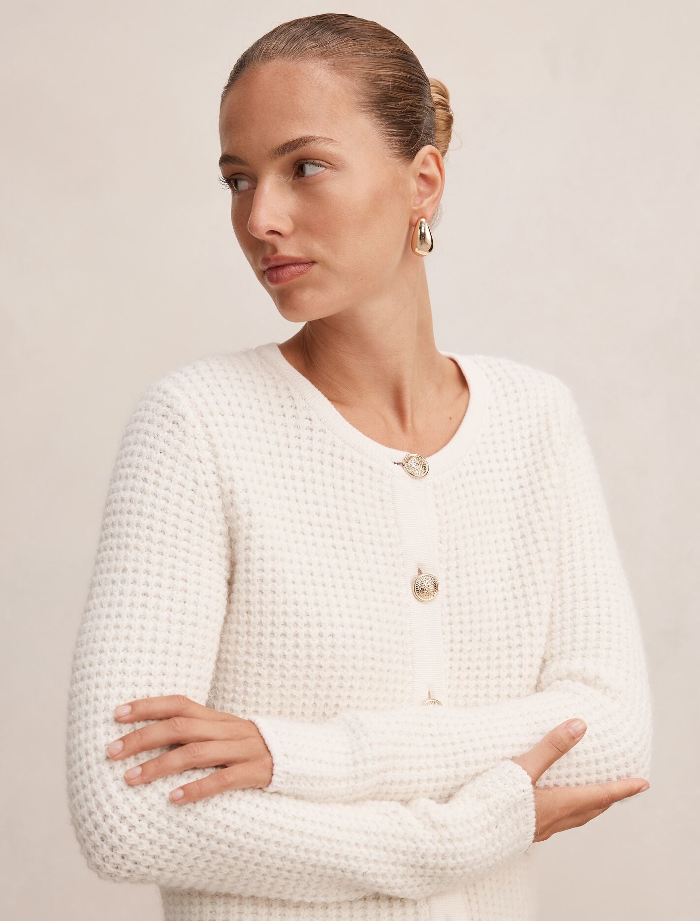 Celine Fluffy Stitch Cardigan Forever New