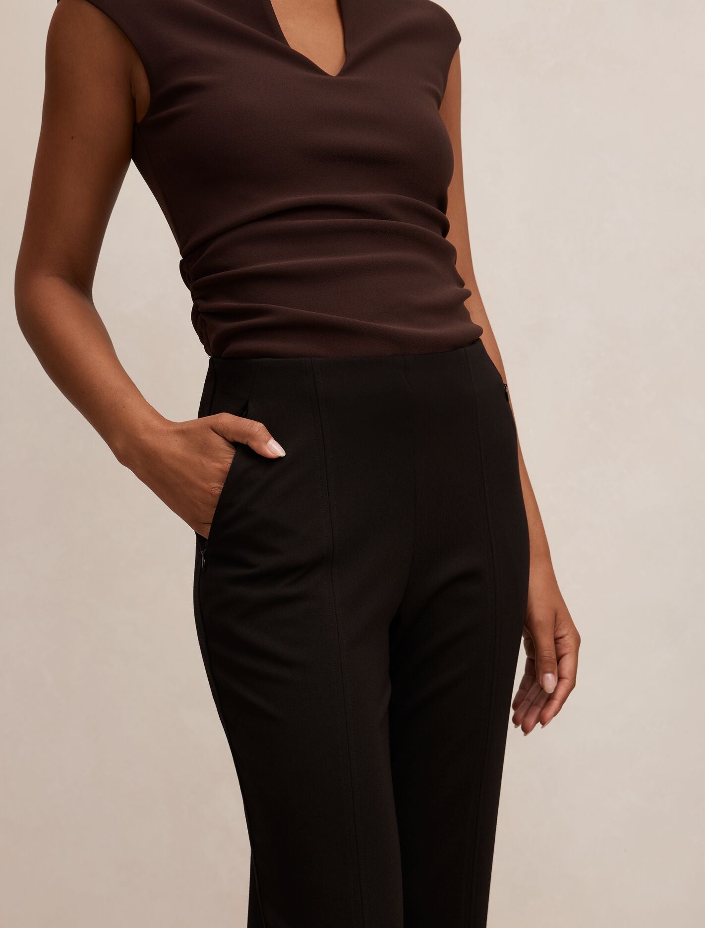 Piper Ponte Straight Leg Pants Forever New