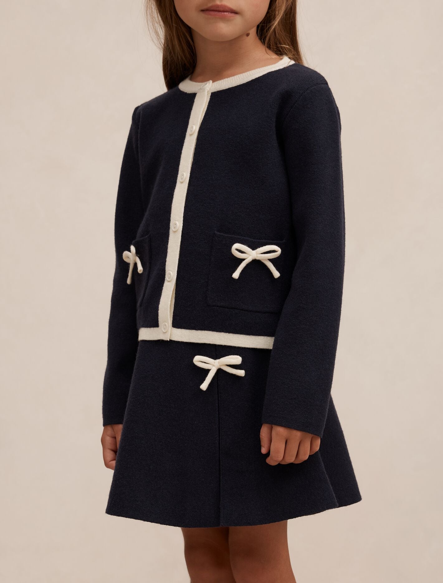 Coco Bow Girls Knit Skirt Forever New