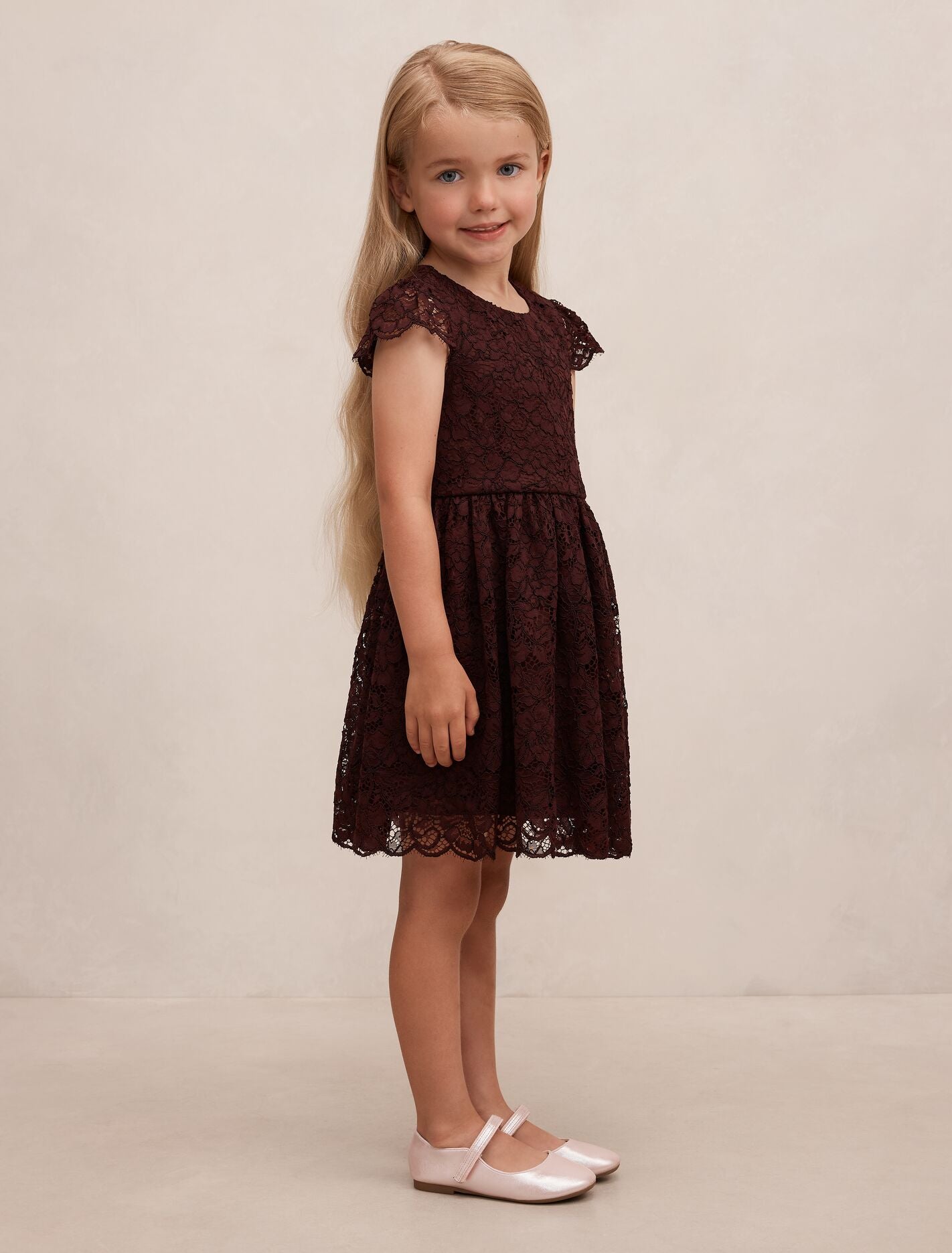 Opal Girls Lace Cap Sleeve Dress Forever New