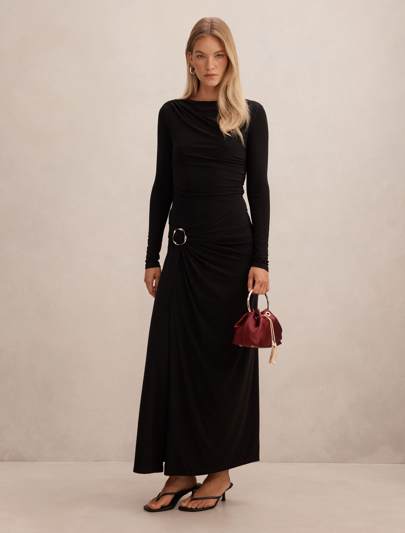 Kingsley Hardware Jersey Midi Dress Forever New