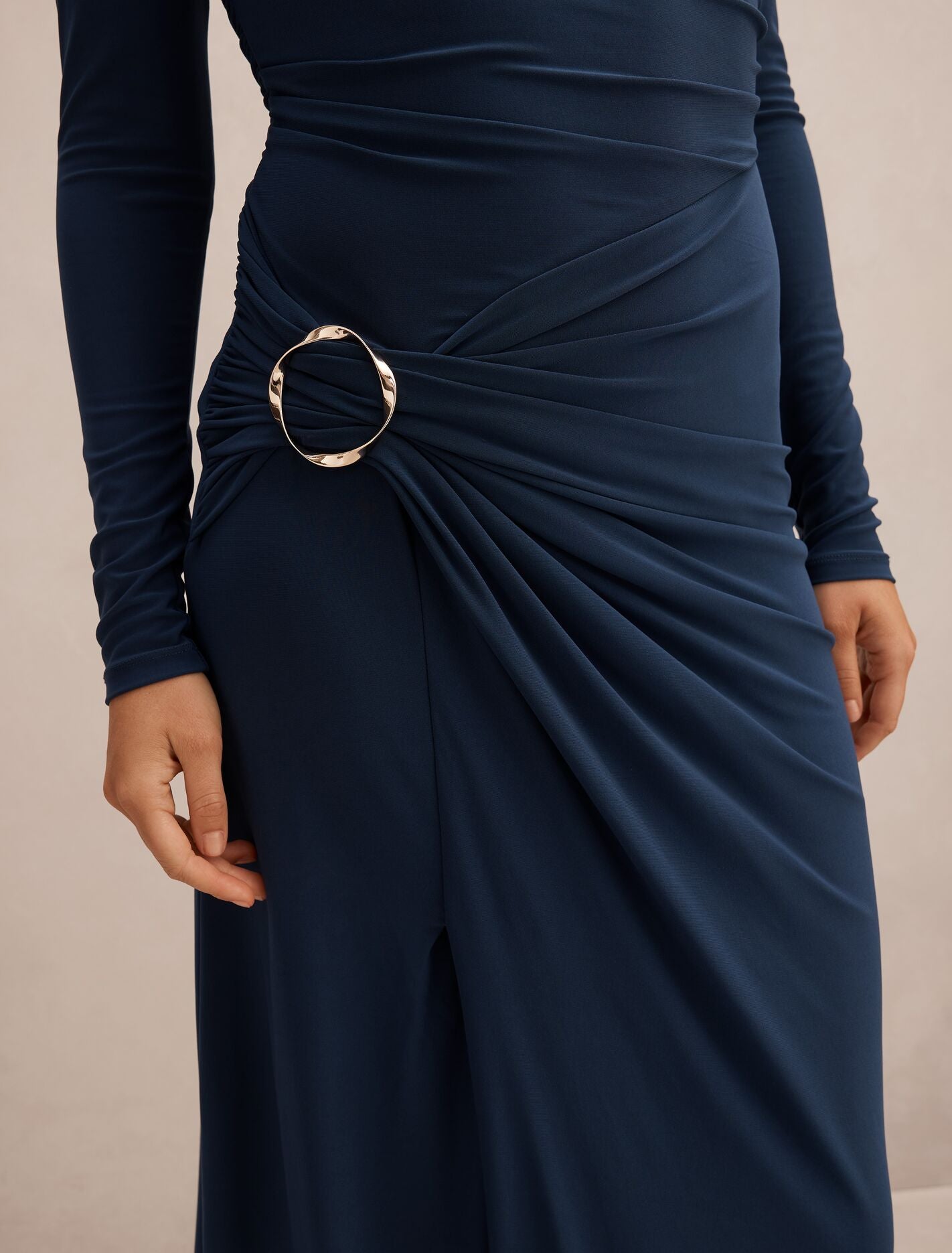 Kingsley Hardware Jersey Midi Dress Forever New