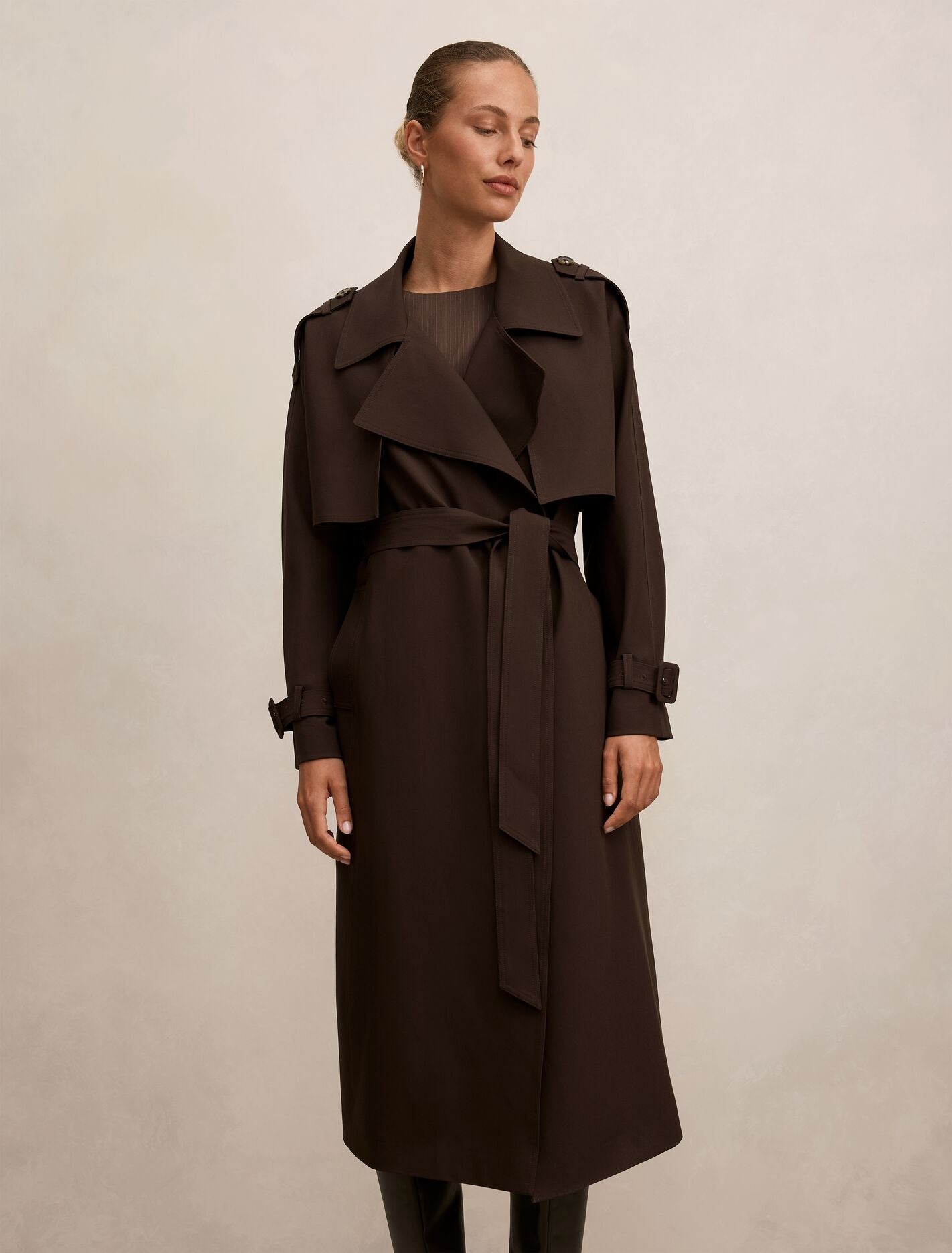 Ivy Belted Trench Coat Chocolate | Forever New