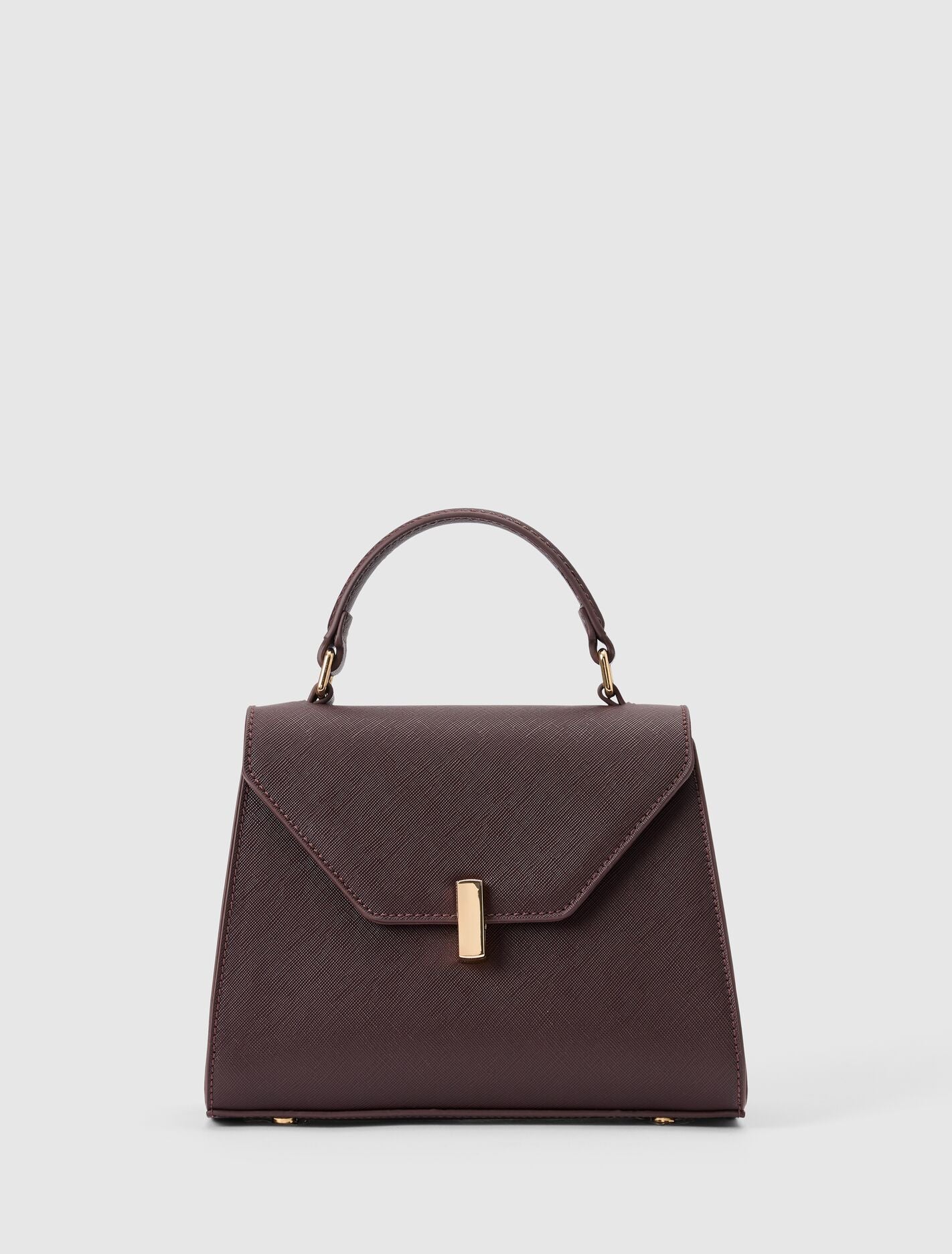 Mietta Lock Top Handle Bag Chocolate | Forever New